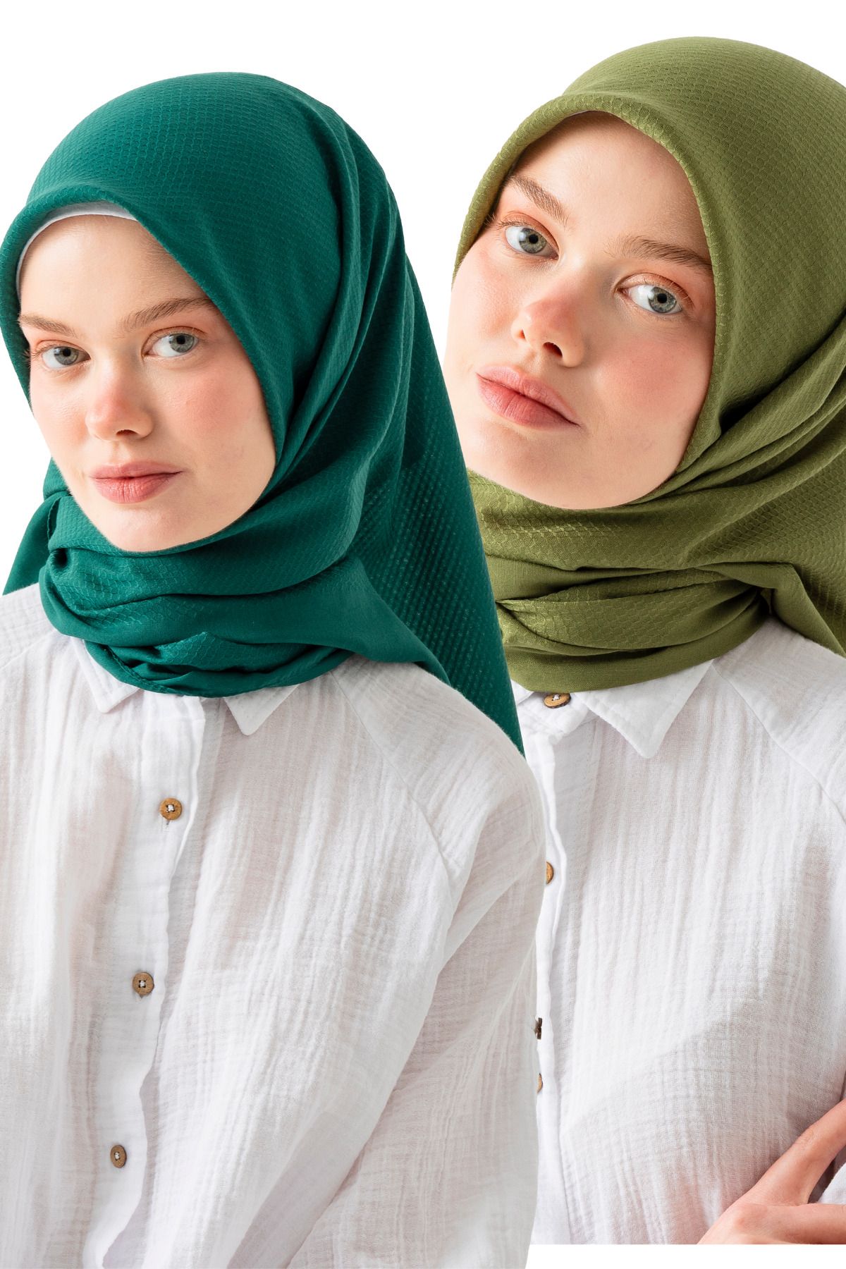 Wega Moda 2'li Pamuk Jakar Eşarp, Doğal Ve Şık Görünüm, Jakarlı Pamuk Eşarp, Soft Pamuk Eşarp.