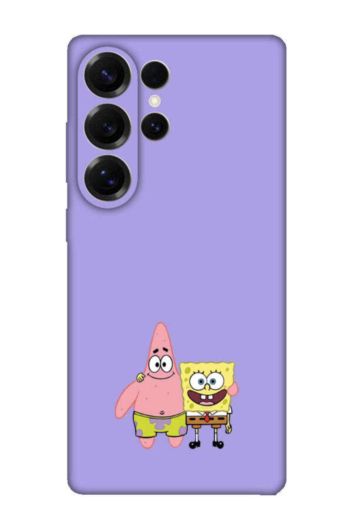 frondcase Samsung S25 Ultra Sünger Bob Ve Patrickstar Lila Telefon Kılıfı