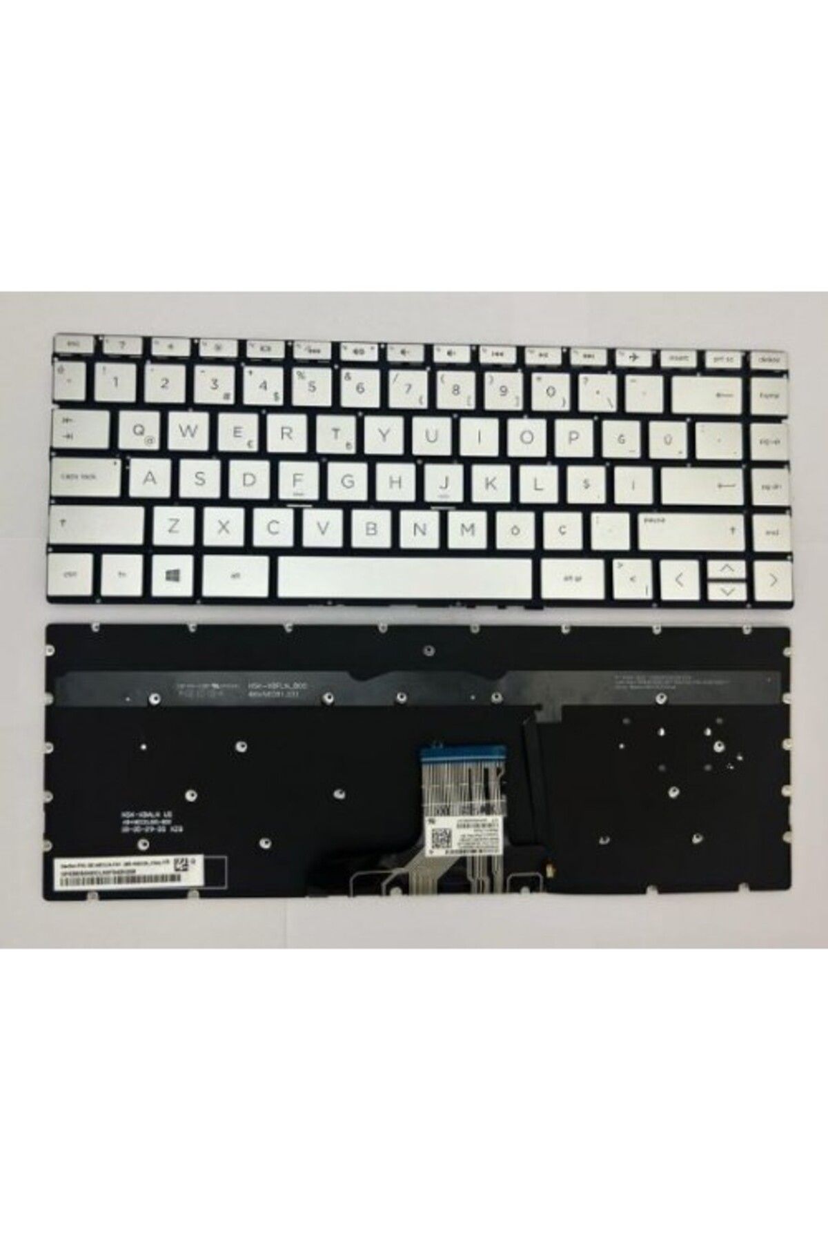 NION Hp ENVY x360 13-ag0002nt 4ET02EA uyumlu Notebook Klavye (Gümüş TR)