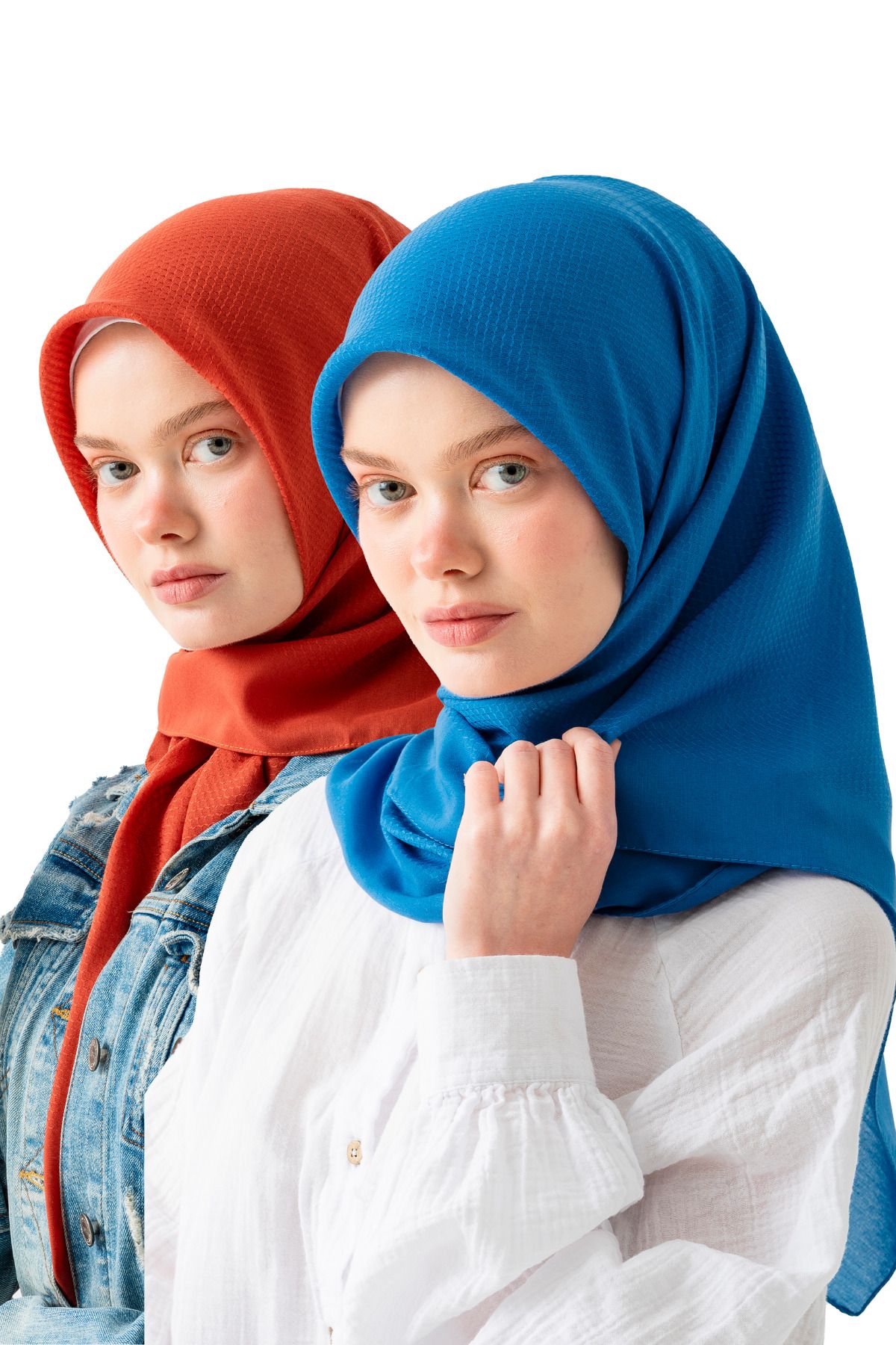 Wega Moda 2'li Pamuk Jakar Eşarp, Doğal Ve Şık Görünüm, Jakarlı Pamuk Eşarp, Soft Pamuk Eşarp.