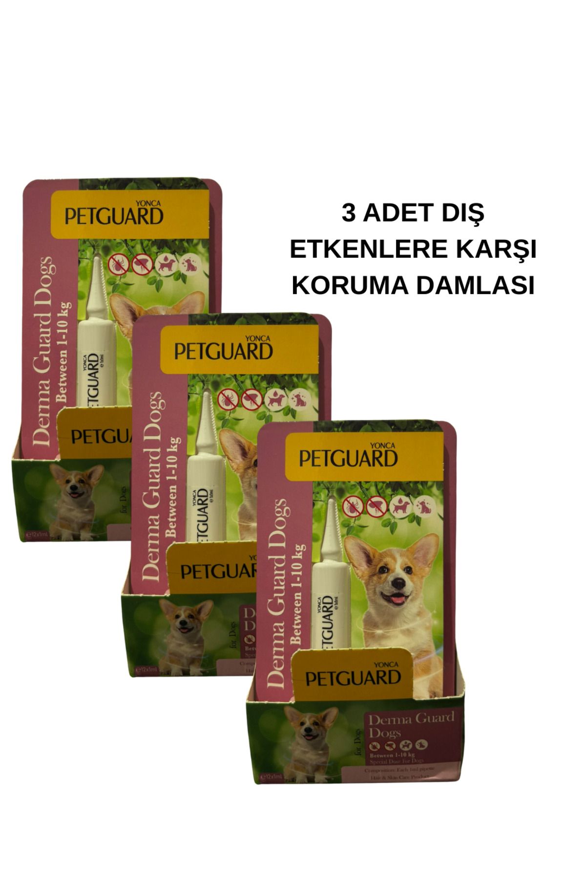 Petguard Köpekler İçin Dış Etkenlere Karşı Koruma Damlası Dış Parazit Bitkisel