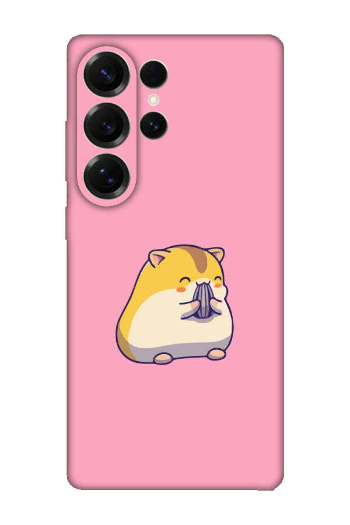 frondcase Samsung S25 Ultra Sevimli Hamster Pembe Telefon Kılıfı