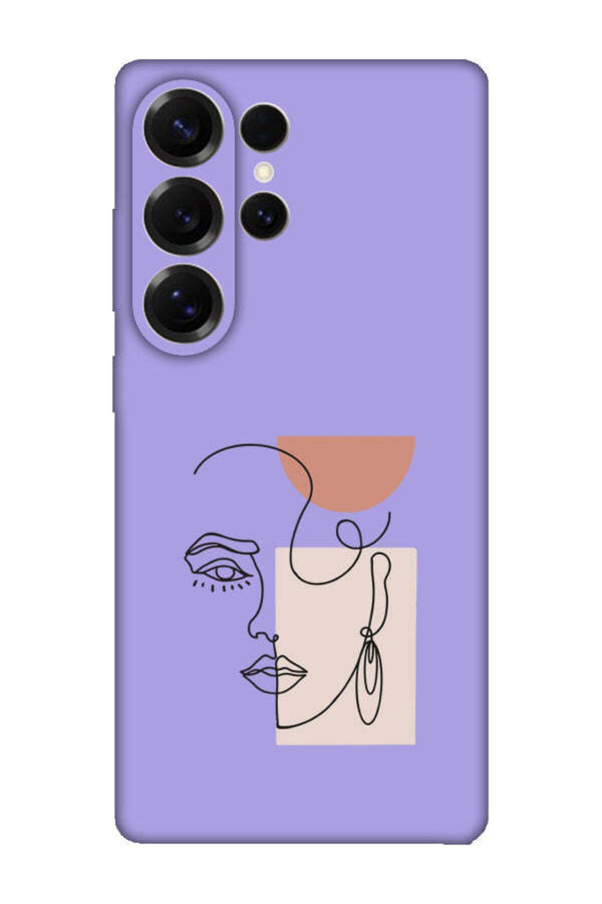 frondcase Samsung S25 Ultra Women Art Lila Telefon Kılıfı