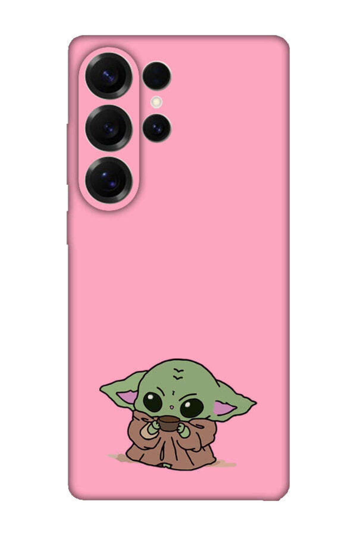 frondcase Samsung S25 Ultra Baby Yoda Pembe Telefon Kılıfı