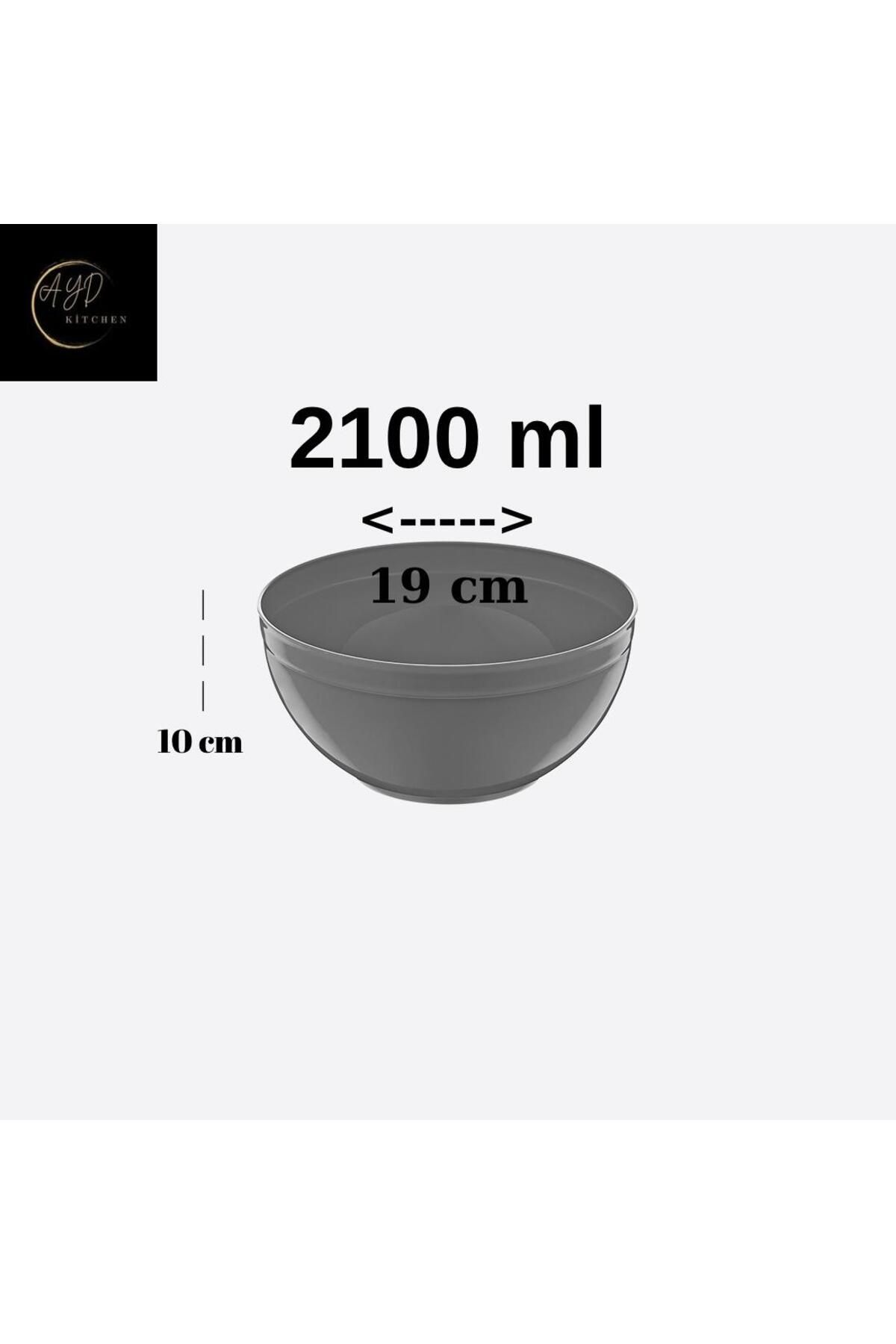 Ayd Kitchen Yuvarlak,Sebze,Meyve,Salata,Servis Kasesi 2100 ml