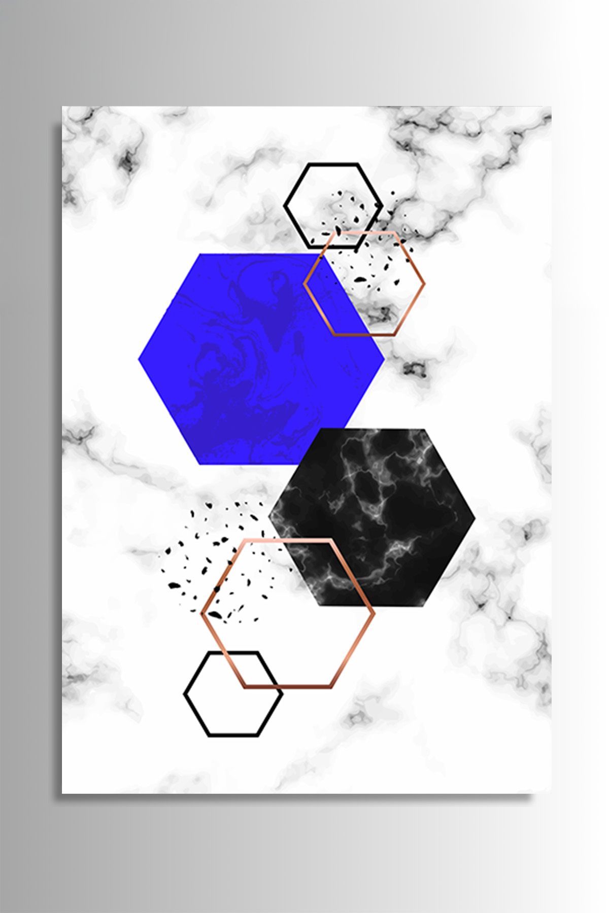 Nejjelo Geometrik Renkli Mermer Cam Tablo Hediyelik Kırılmaz