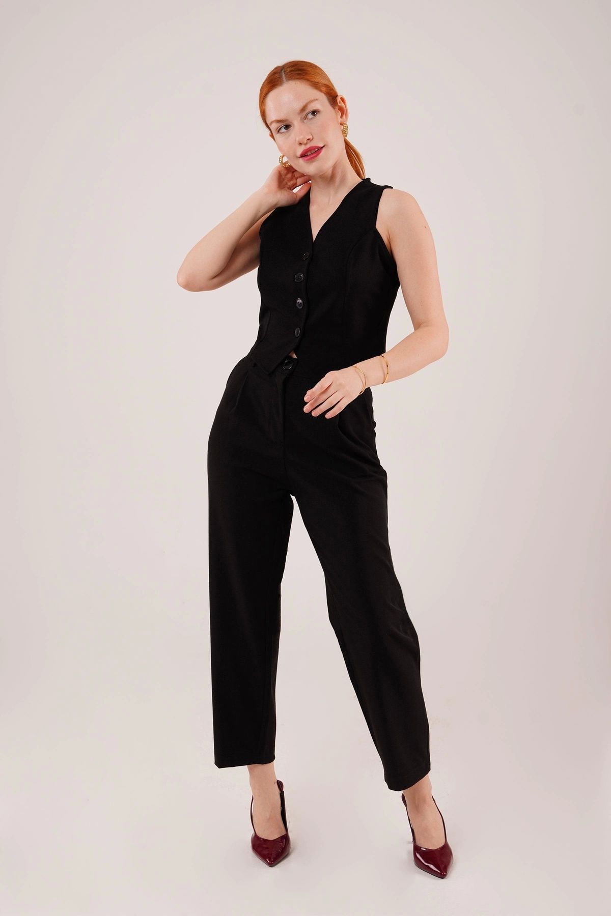 MODA Kapama Cep Detaylı iyah Pantolon