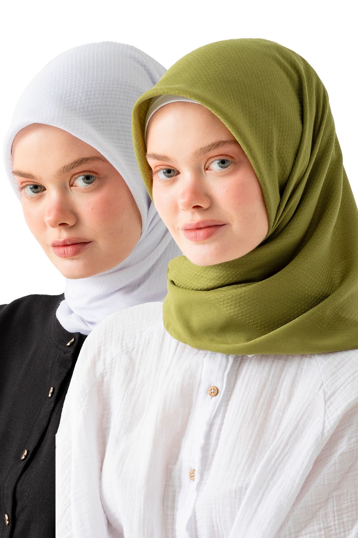Wega Moda 2'li Pamuk Jakar Eşarp, Doğal Ve Şık Görünüm, Jakarlı Pamuk Eşarp, Soft Pamuk Eşarp.