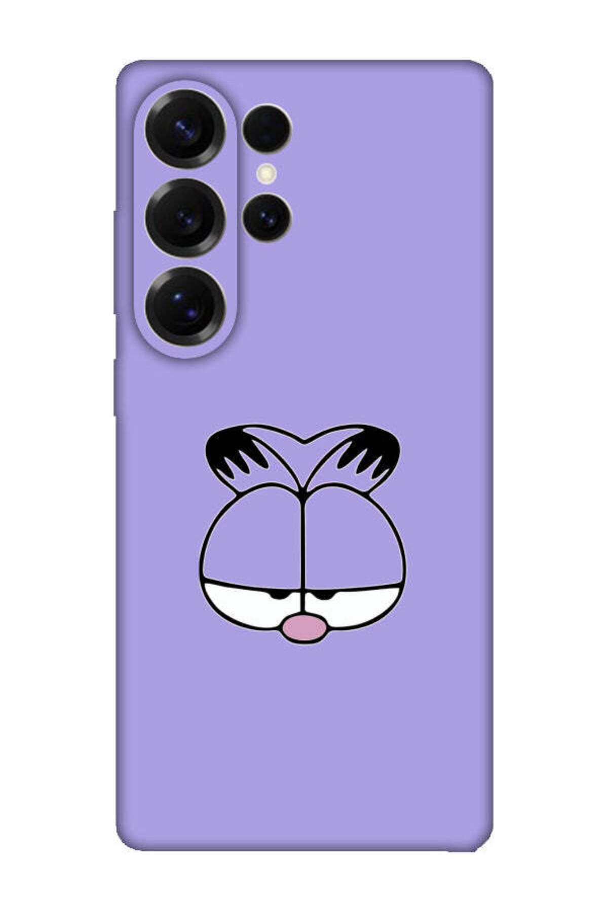 frondcase Samsung S25 Ultra Garfield Lila Telefon Kılıfı