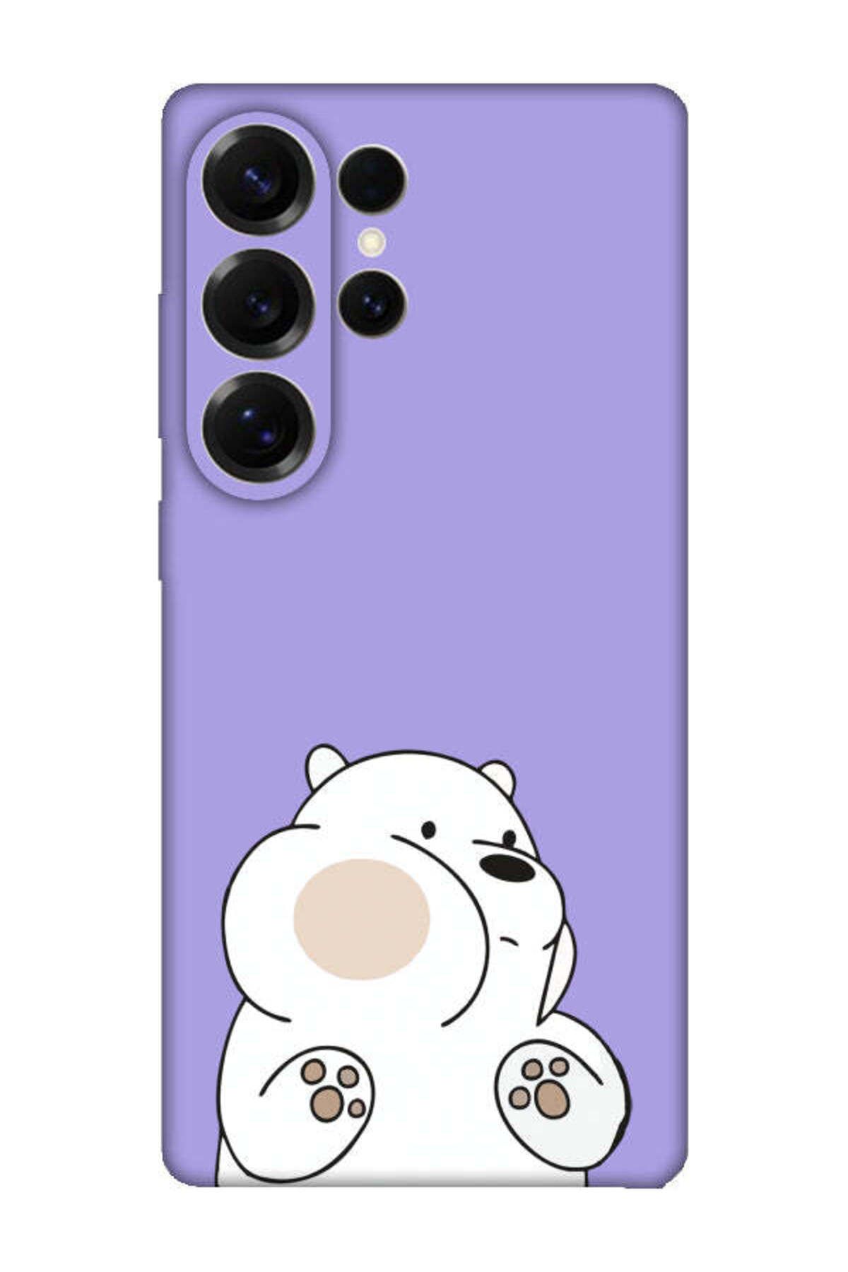 frondcase Samsung S25 Ultra Panda Lila Telefon Kılıfı