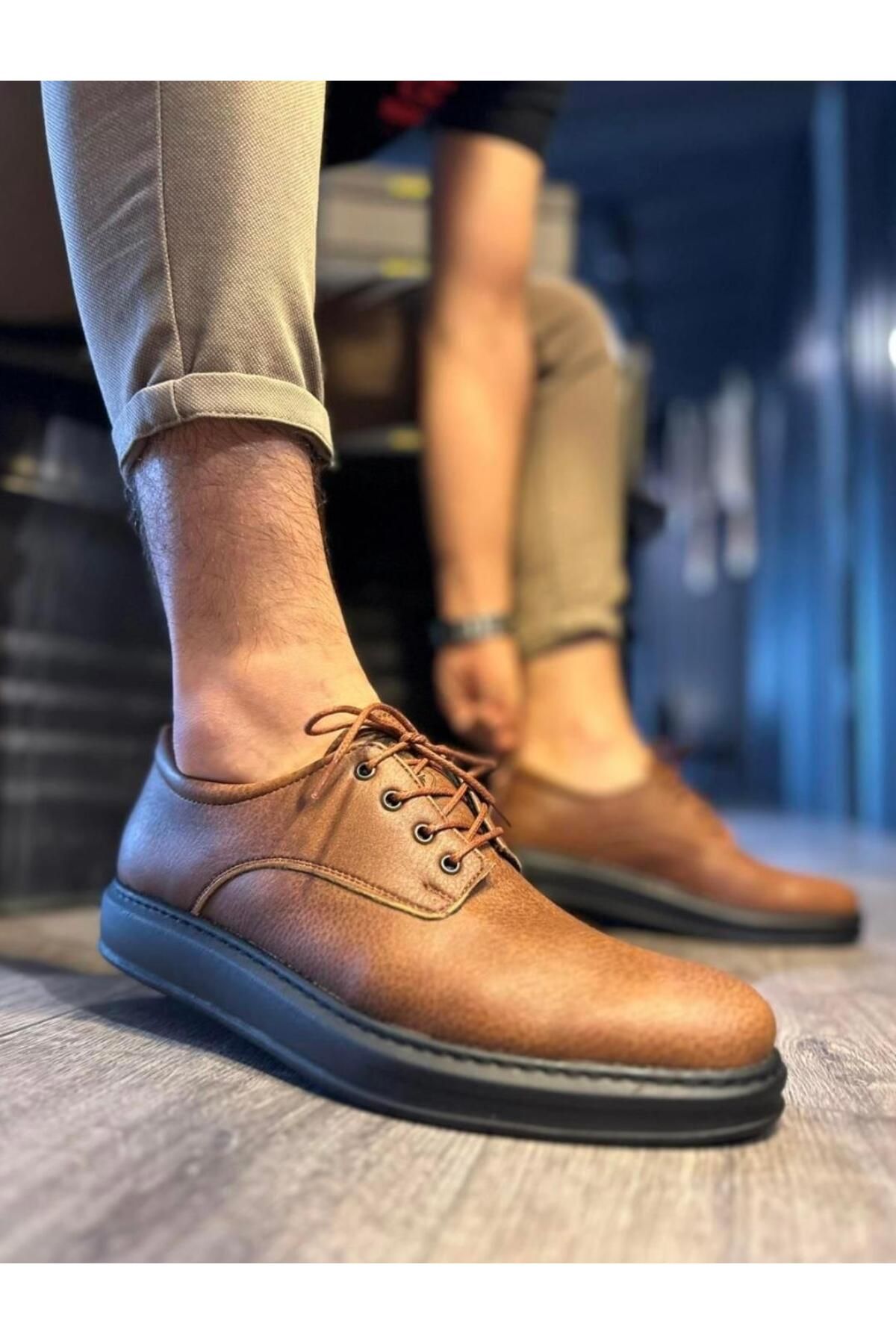 Byshoes Knack Klasik Erkek Ayakkabı 001 Taba (Siyah Taban)