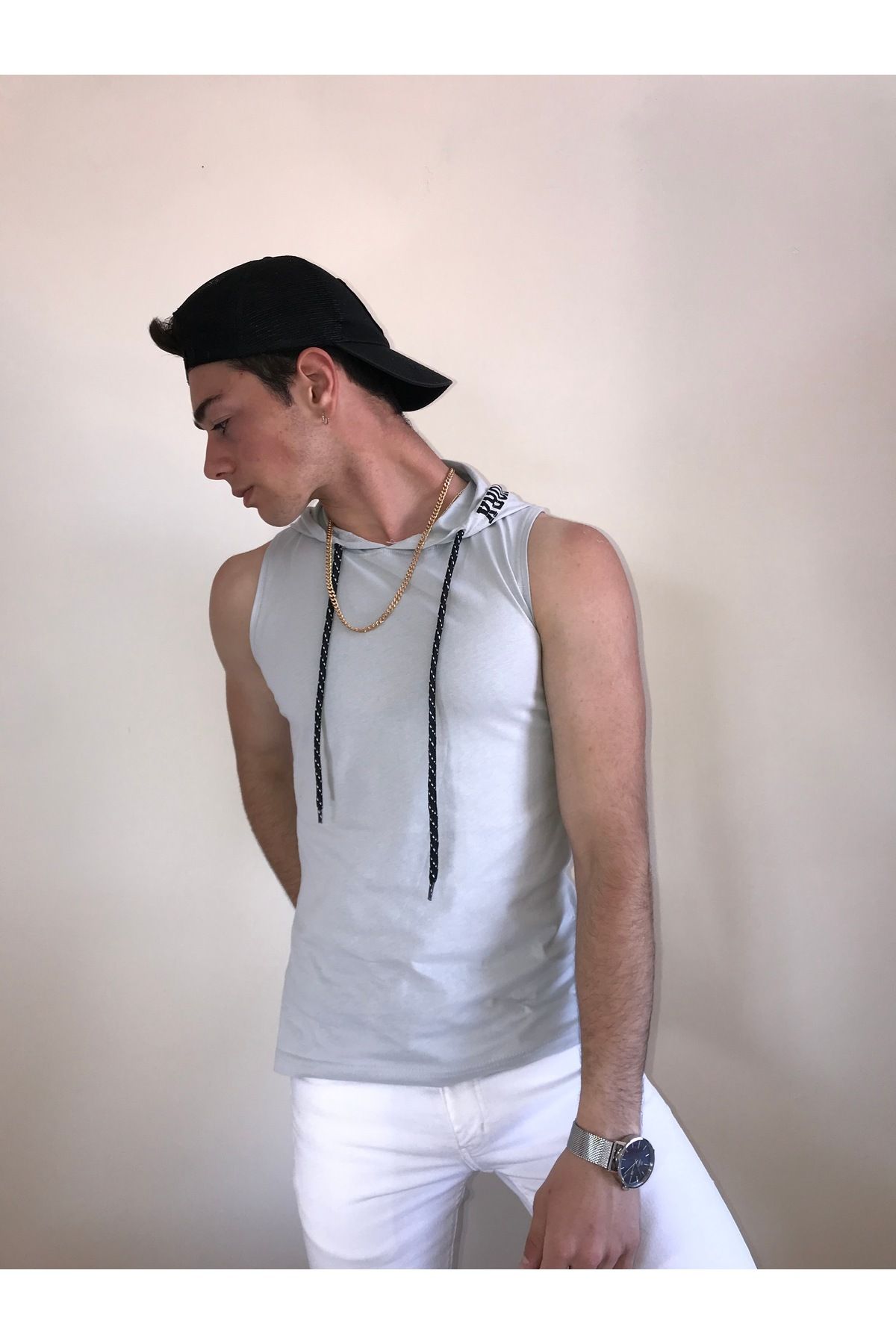 Avinar Unisex Kapüşonlu Baskılı T-shirt