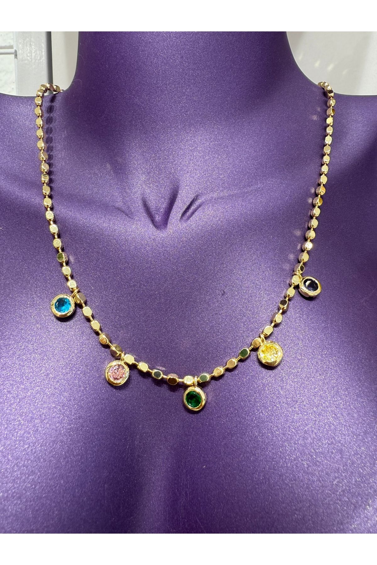 My violet accesorize VİP 14 K ZİRKON TAŞLI ÇELİK KOLYE