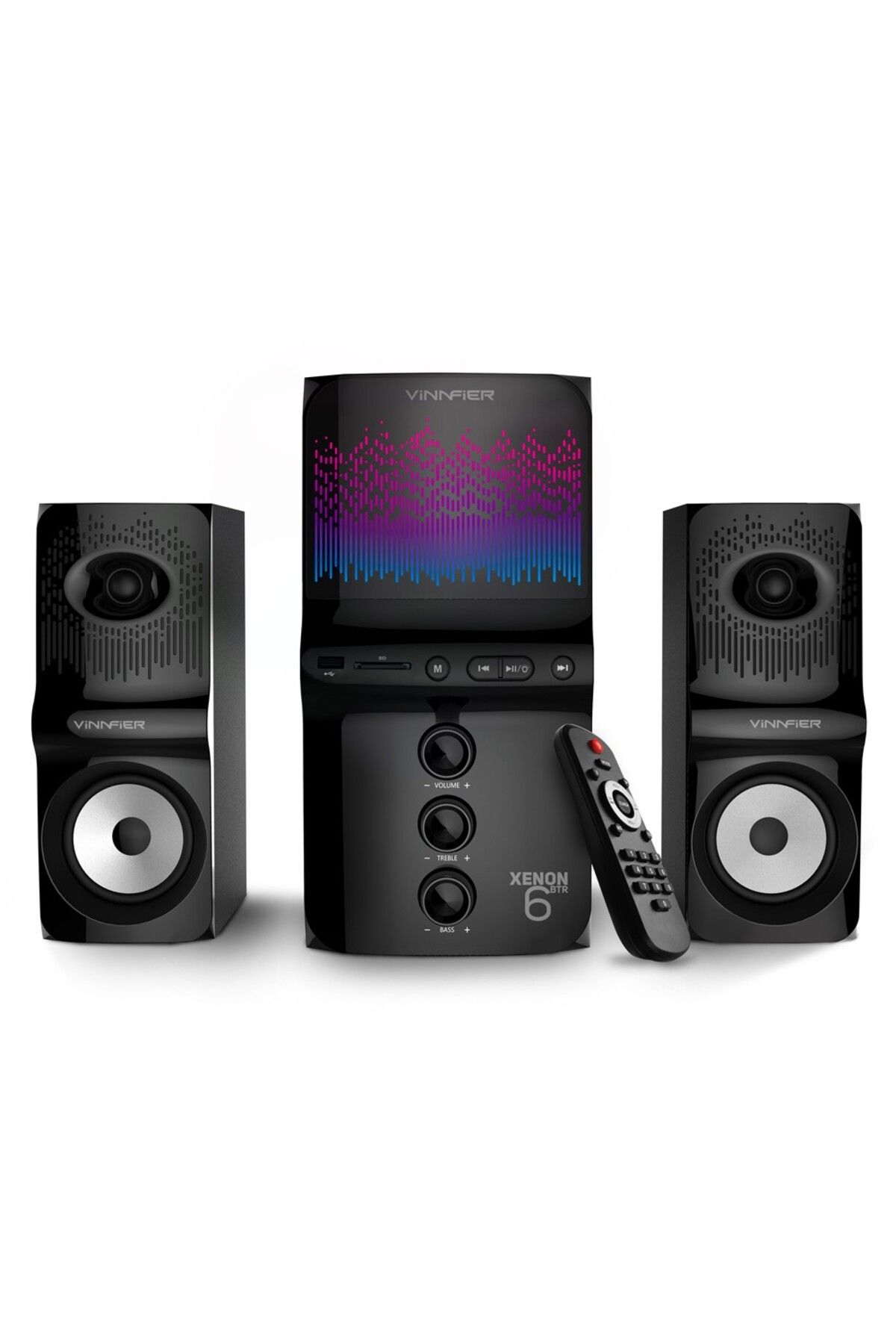 Xenon 6 BTR 2 + 1 FM Radyo, USB/SD