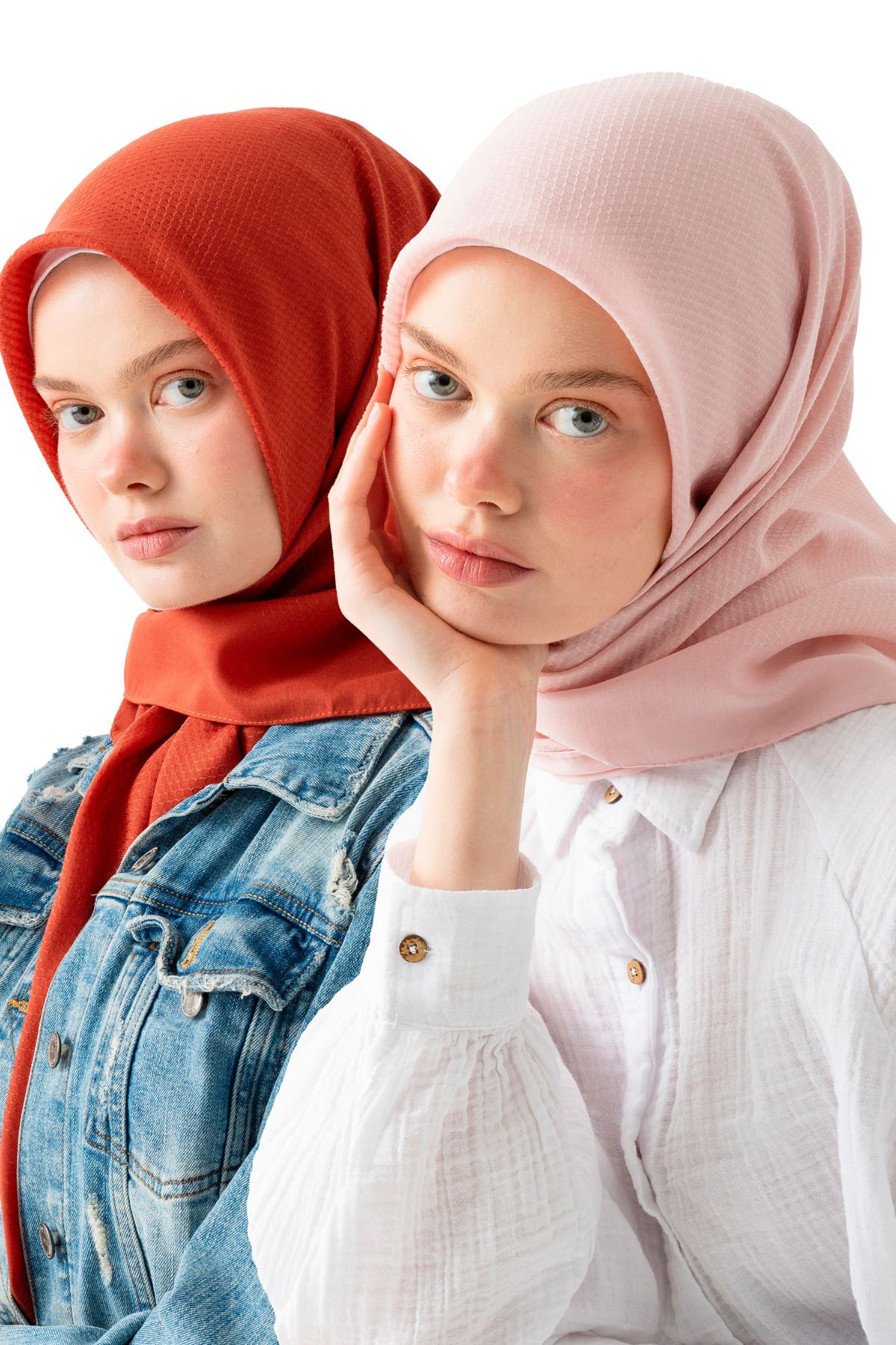 Wega Moda 2'li Pamuk Jakar Eşarp, Doğal Ve Şık Görünüm, Jakarlı Pamuk Eşarp, Soft Pamuk Eşarp.
