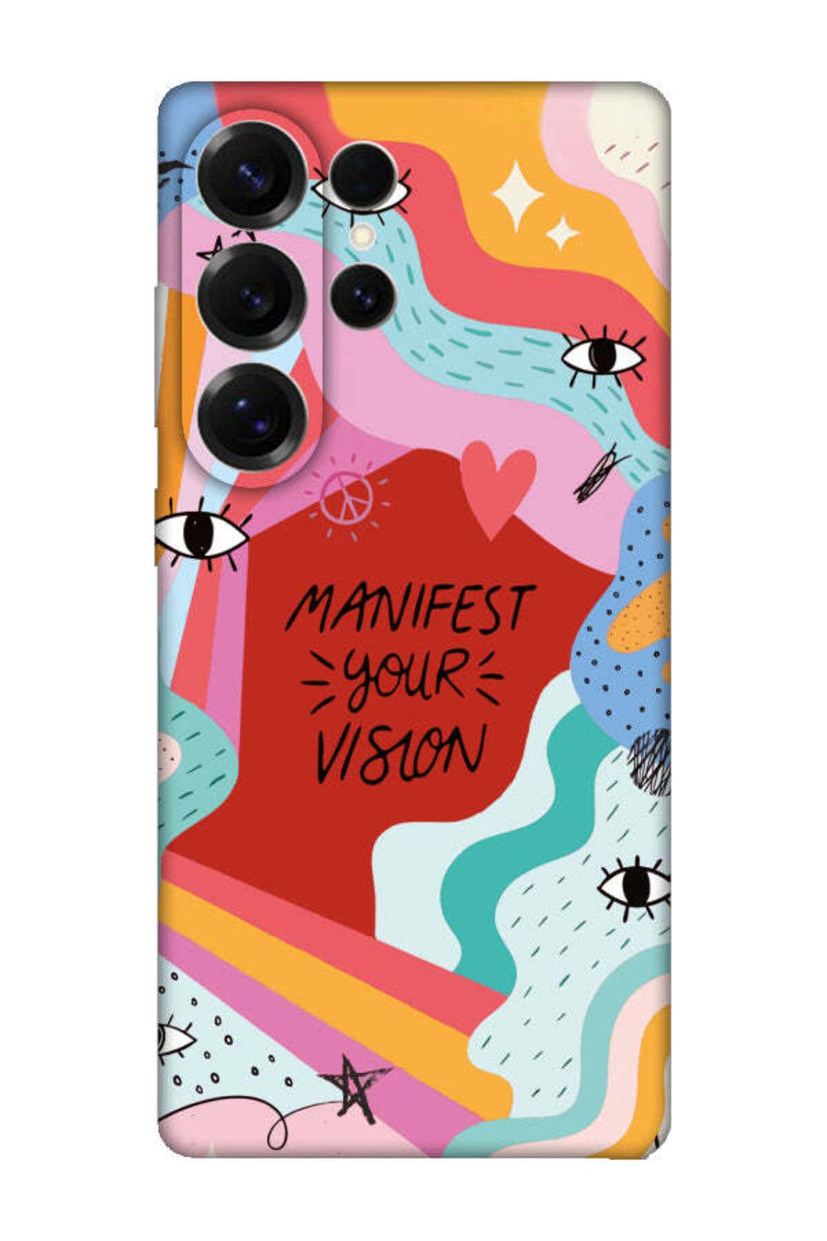 frondcase Samsung S25 Ultra Manifest Your Vision Kırmızı Telefon Kılıfı
