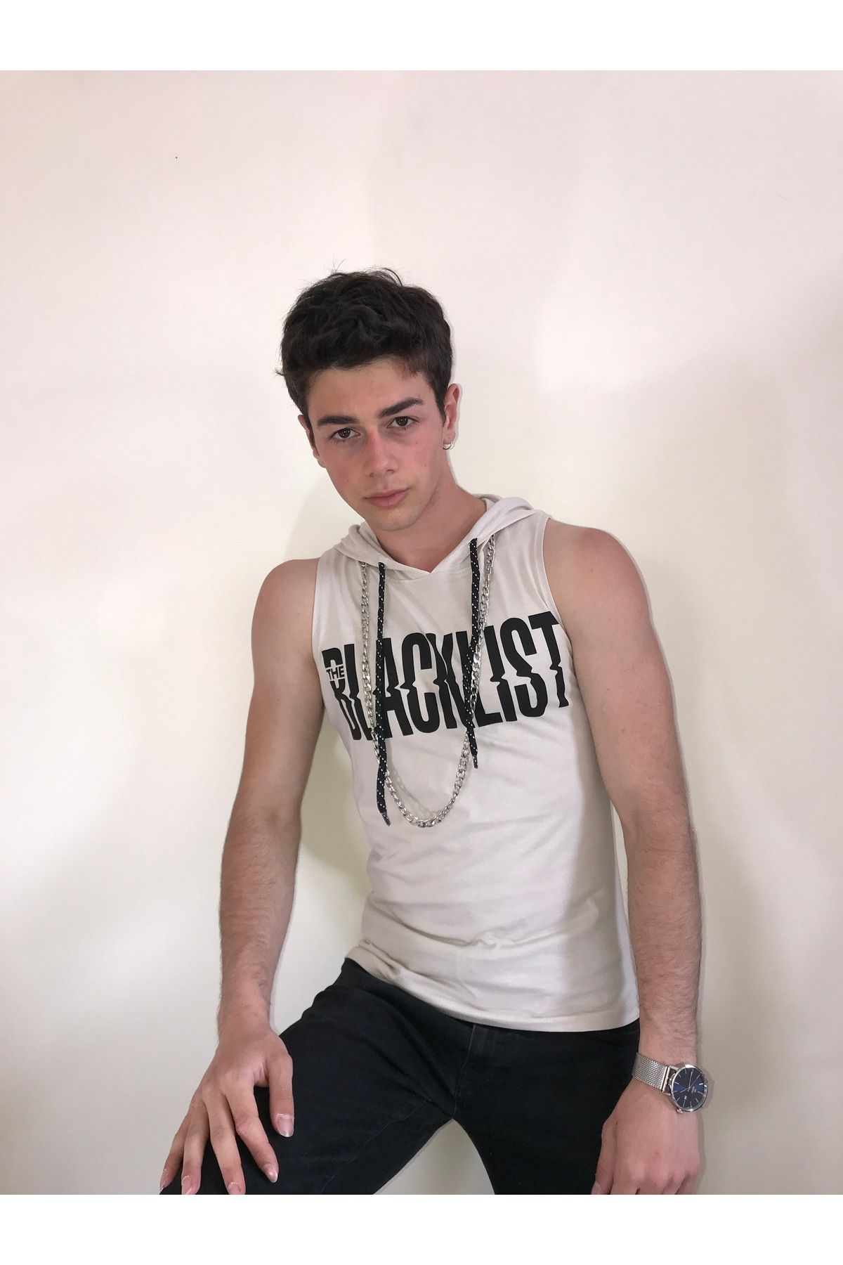 Avinar Unisex Kapüşonlu Baskılı T-shirt