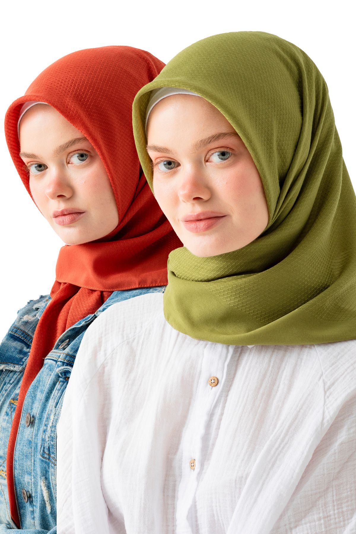 Wega Moda 2'li Pamuk Jakar Eşarp, Doğal Ve Şık Görünüm, Jakarlı Pamuk Eşarp, Soft Pamuk Eşarp.
