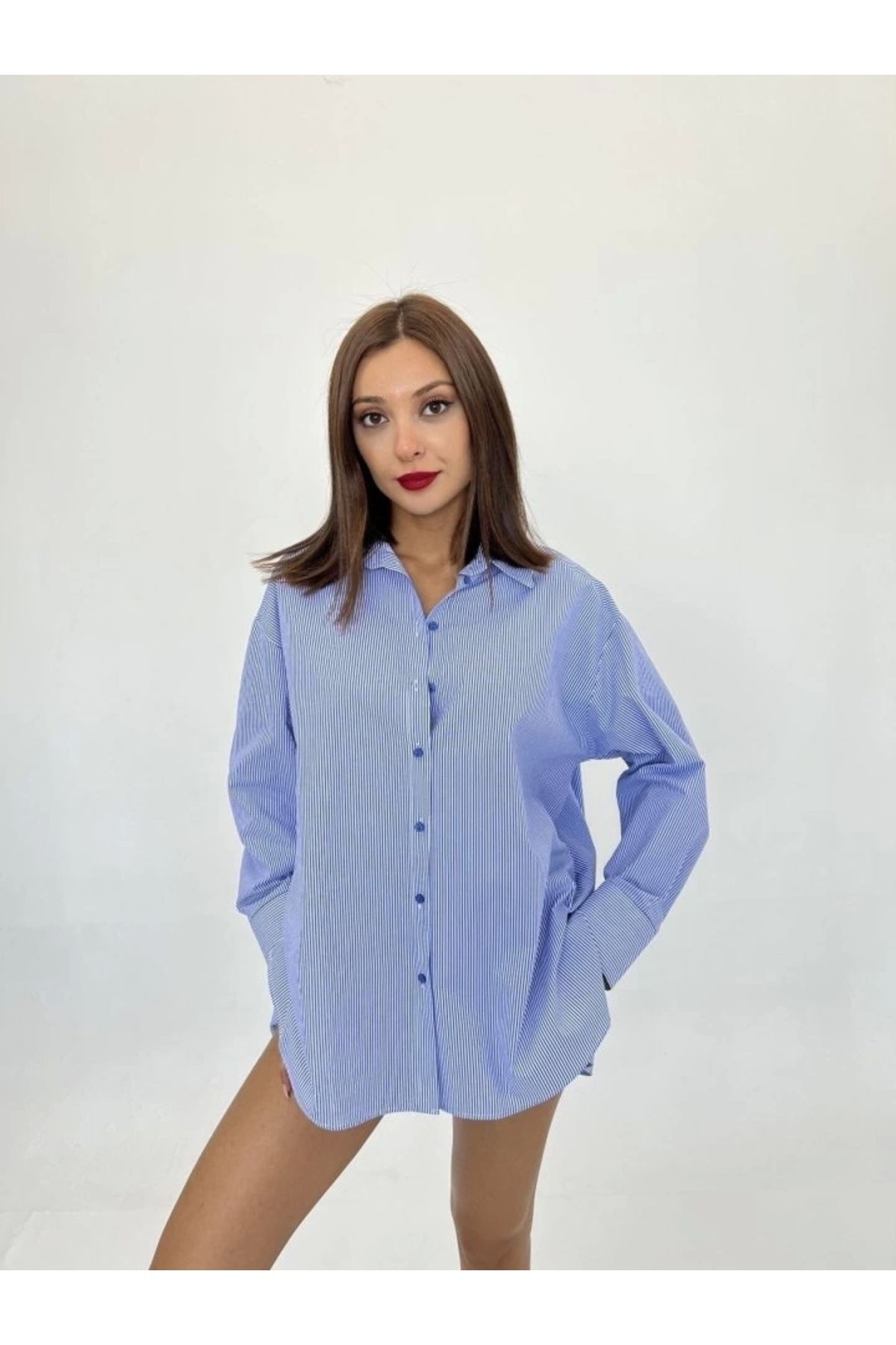MODA 5464 GÖEKAVİ BEYAZ ÇİZGİİ