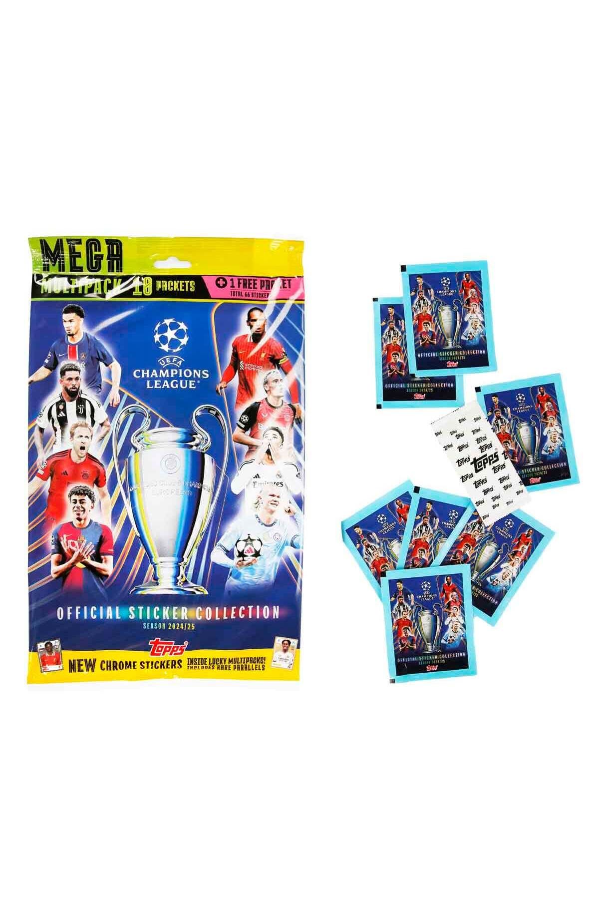 Toops Topps 2025 UEFA Şampiyonlar Ligi Sticker - Mega Multipack