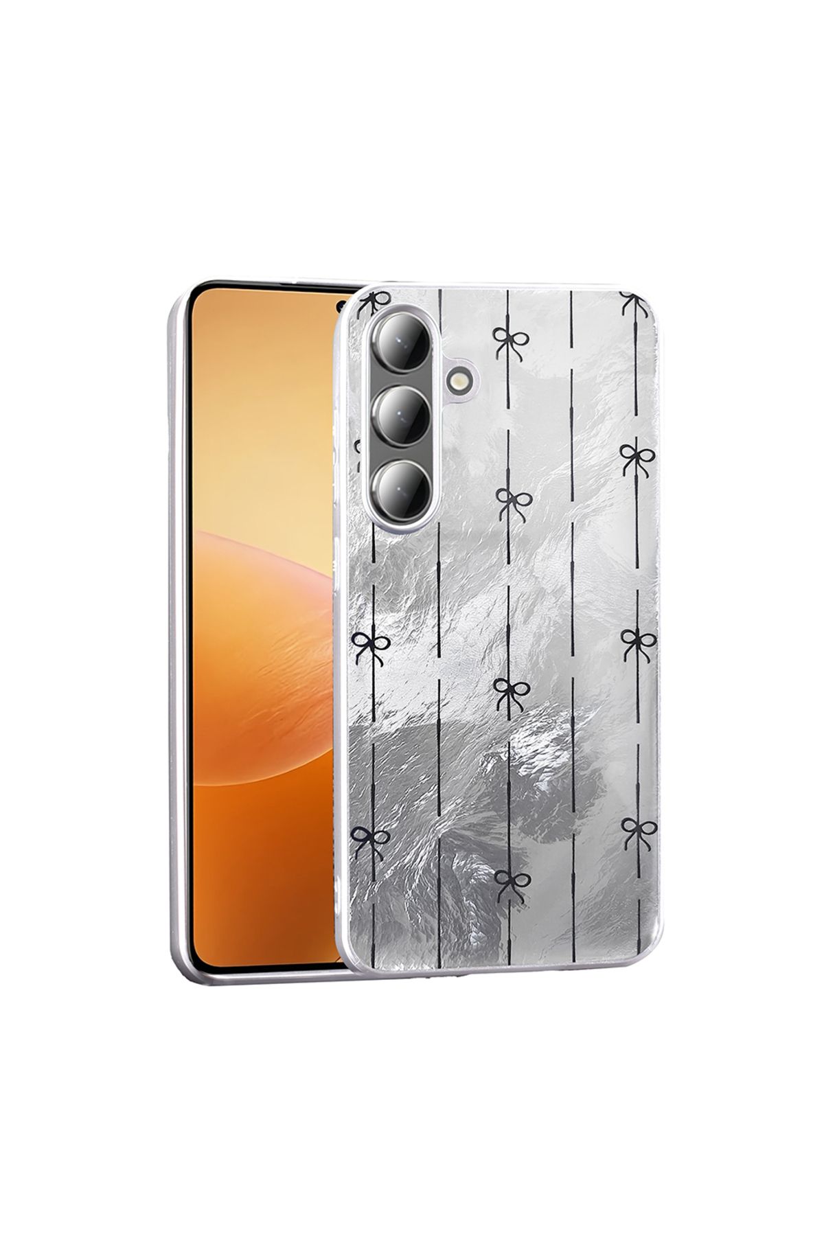 Ummeslem Samsung Galaxy S25 Cep Telefonu için Uyumlu Kılıf Desenli Mep Kapak
