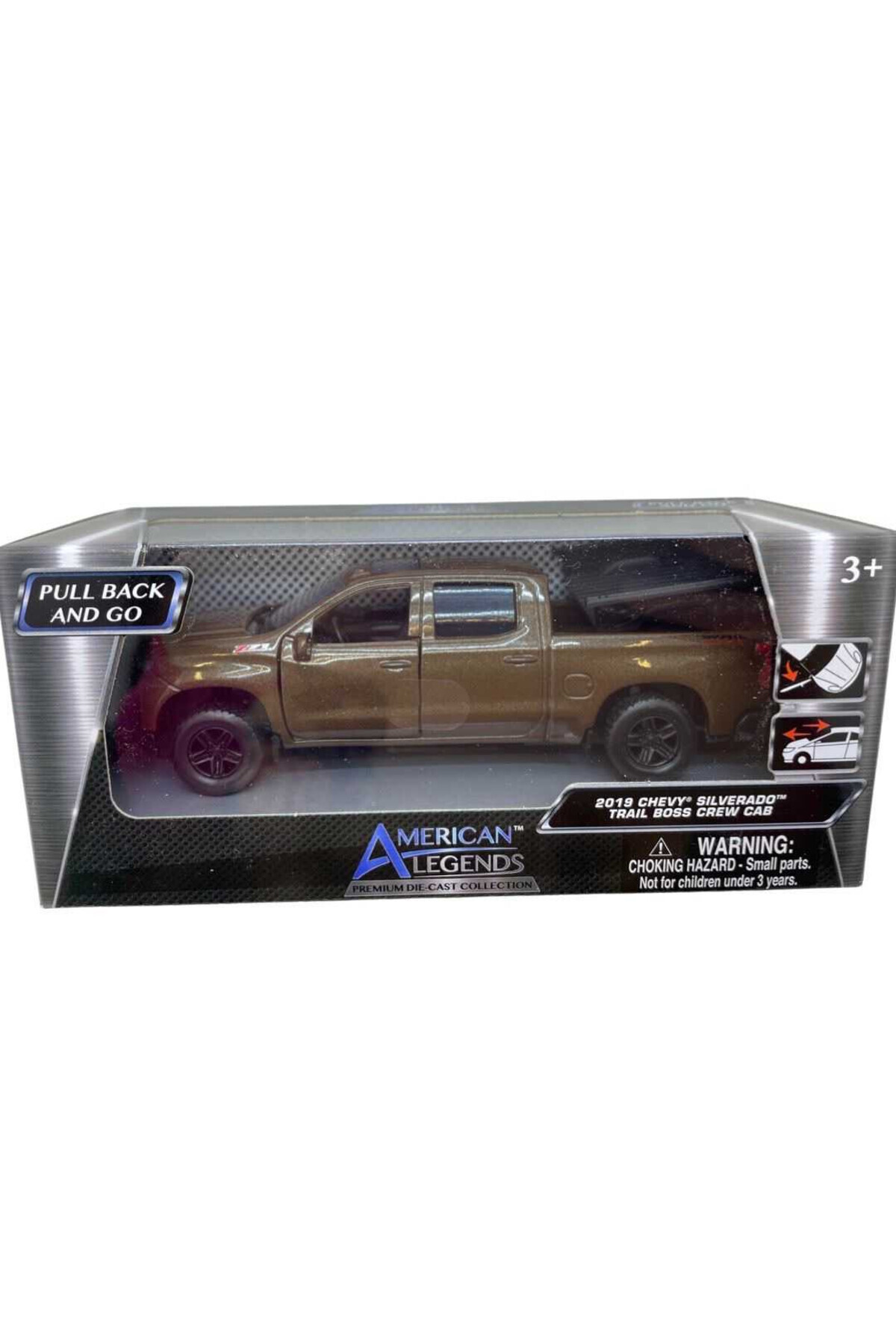 JPT-2017 Chevrolet Silverado black trail boss crew cab model 1/32 1