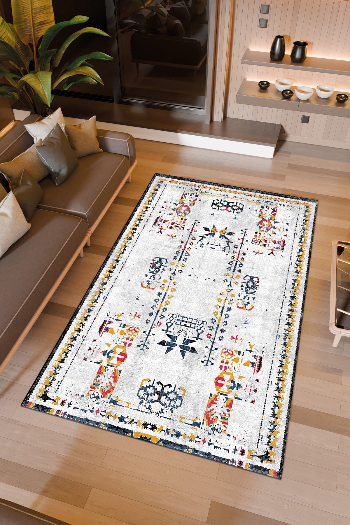 Halıcıoğlu home Dijital Baskı Makinede Yıkanabilir Kaymaz Taban Salon Halısı Yatak Odası Halısı & Yolluk Modelleri