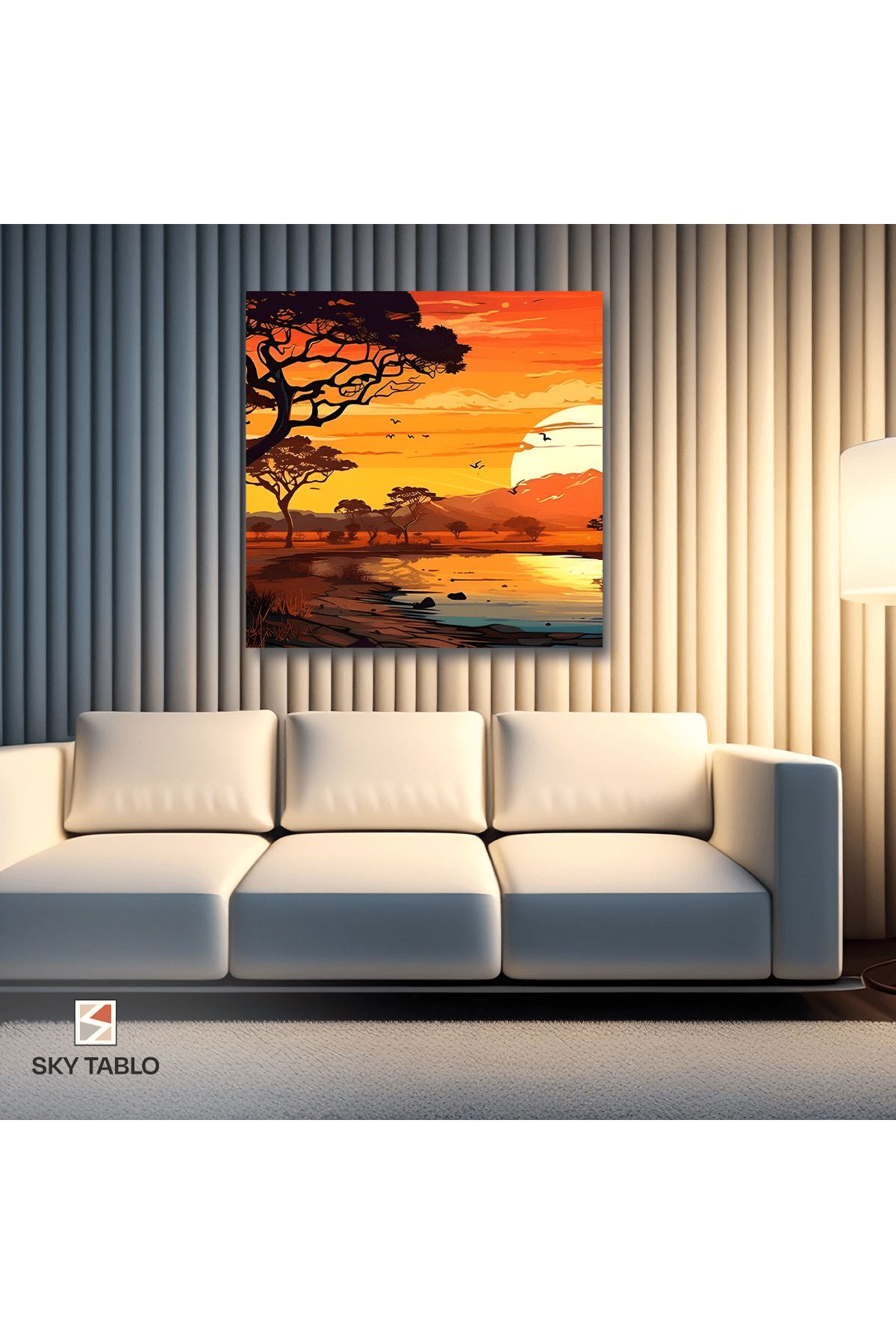 Home Vahşi ve Sakin Panoramik Yatay Kanvas Tablo