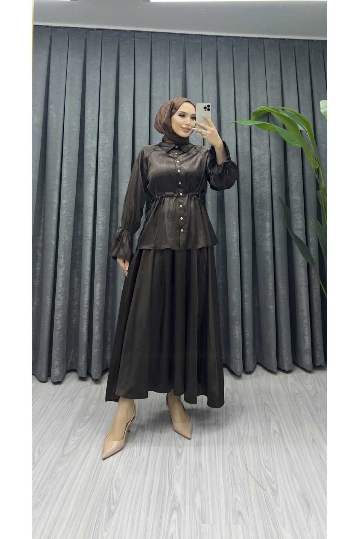 dezer JAKARLI SATEN ETEKLİ TAKIM