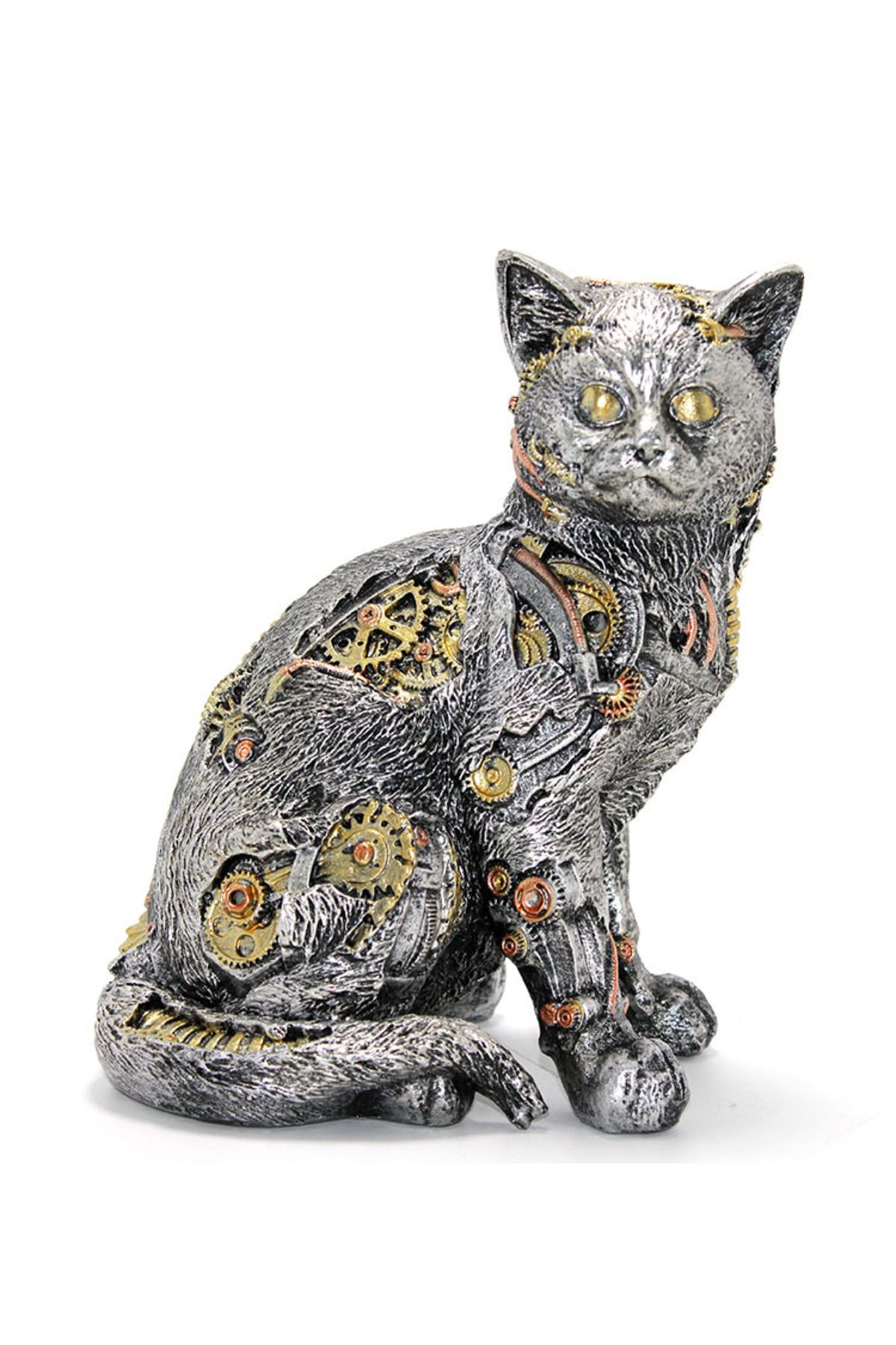 Çnrline Steampunk Polyester Kedi Figürü Model 1