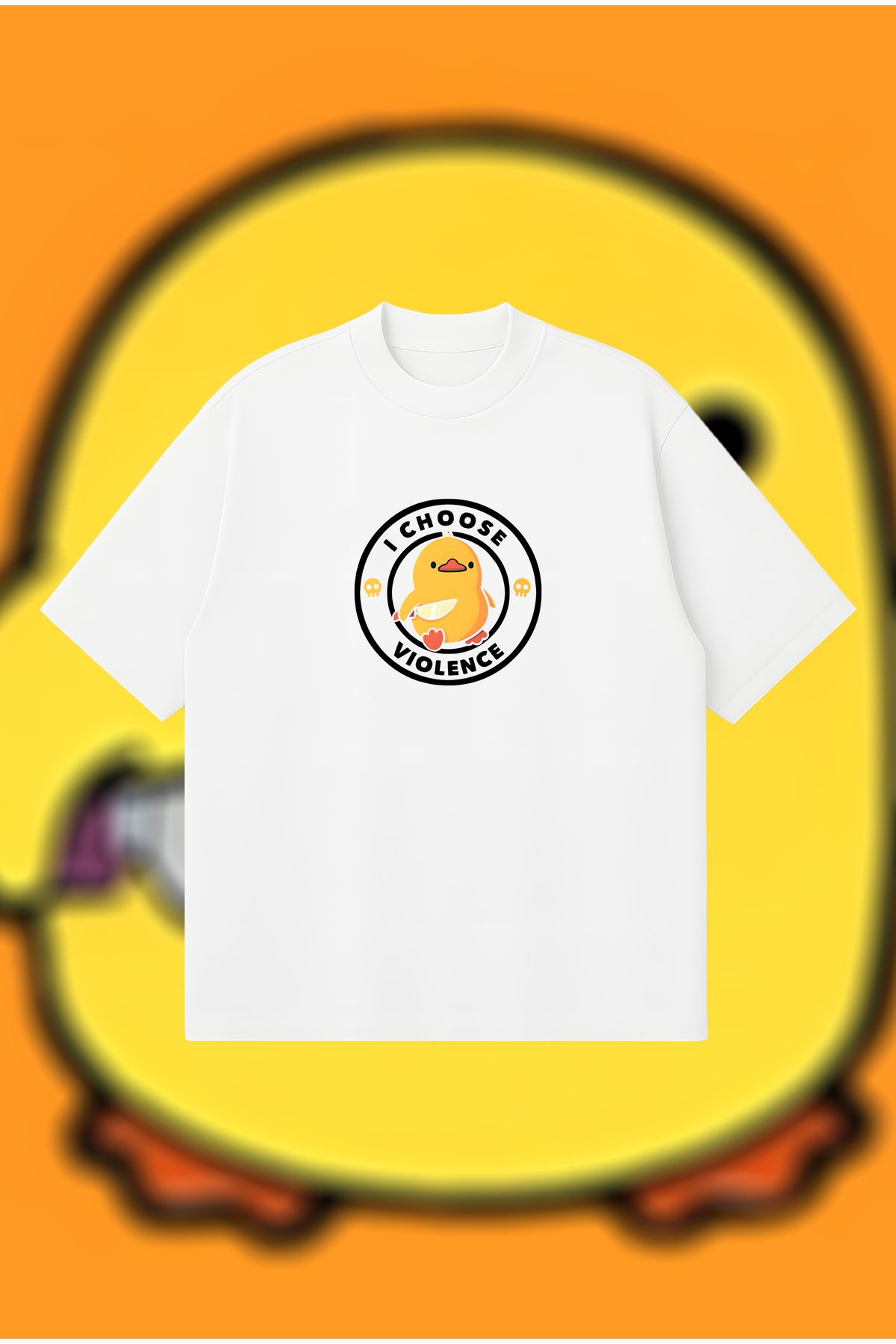 PURE POWER Katil Civciv Boxy Fit Oversize Unisex Tshirt – Baskılı Tişört | Streetwear