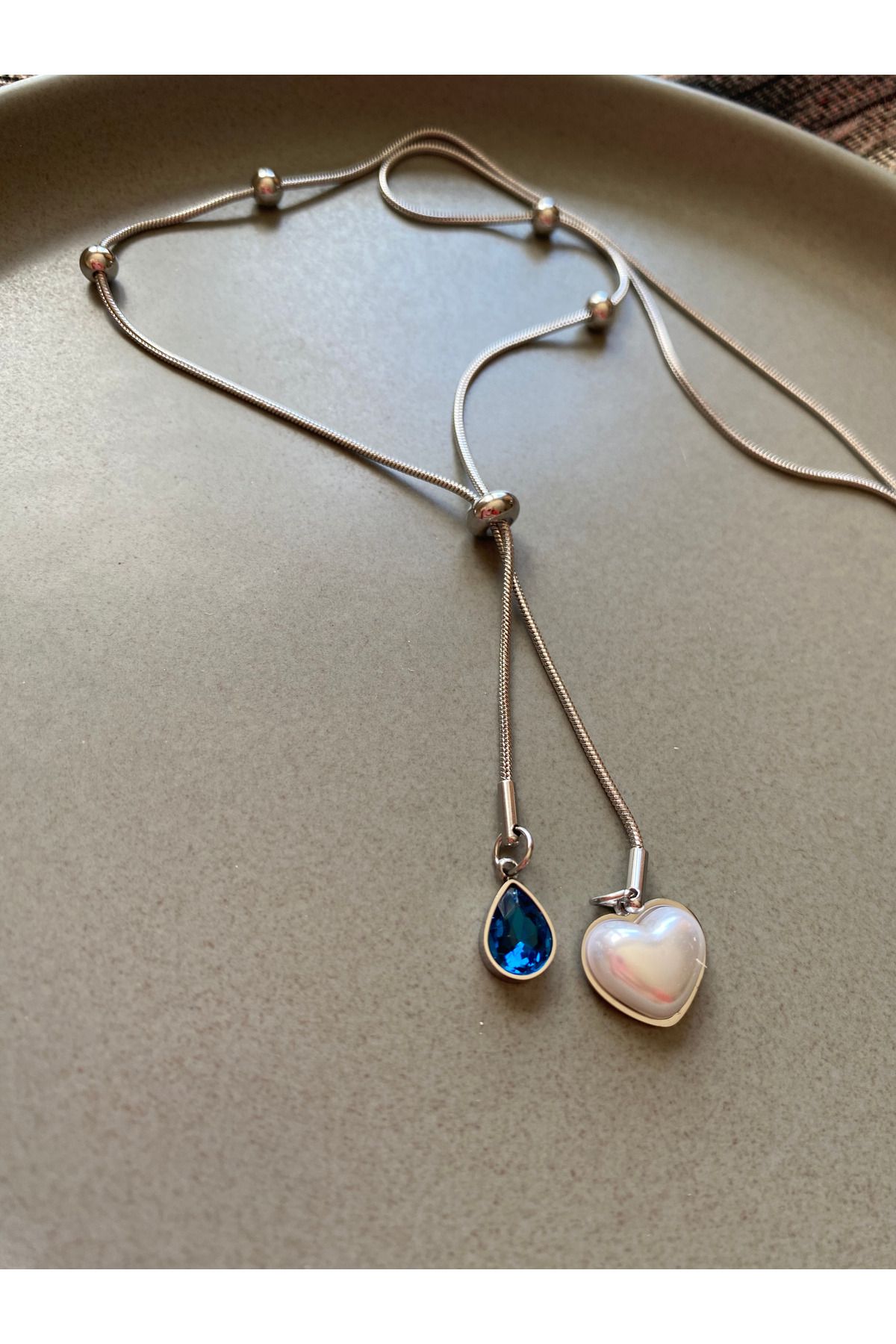 Fulmin Ayarlanabilir Safir Kolye