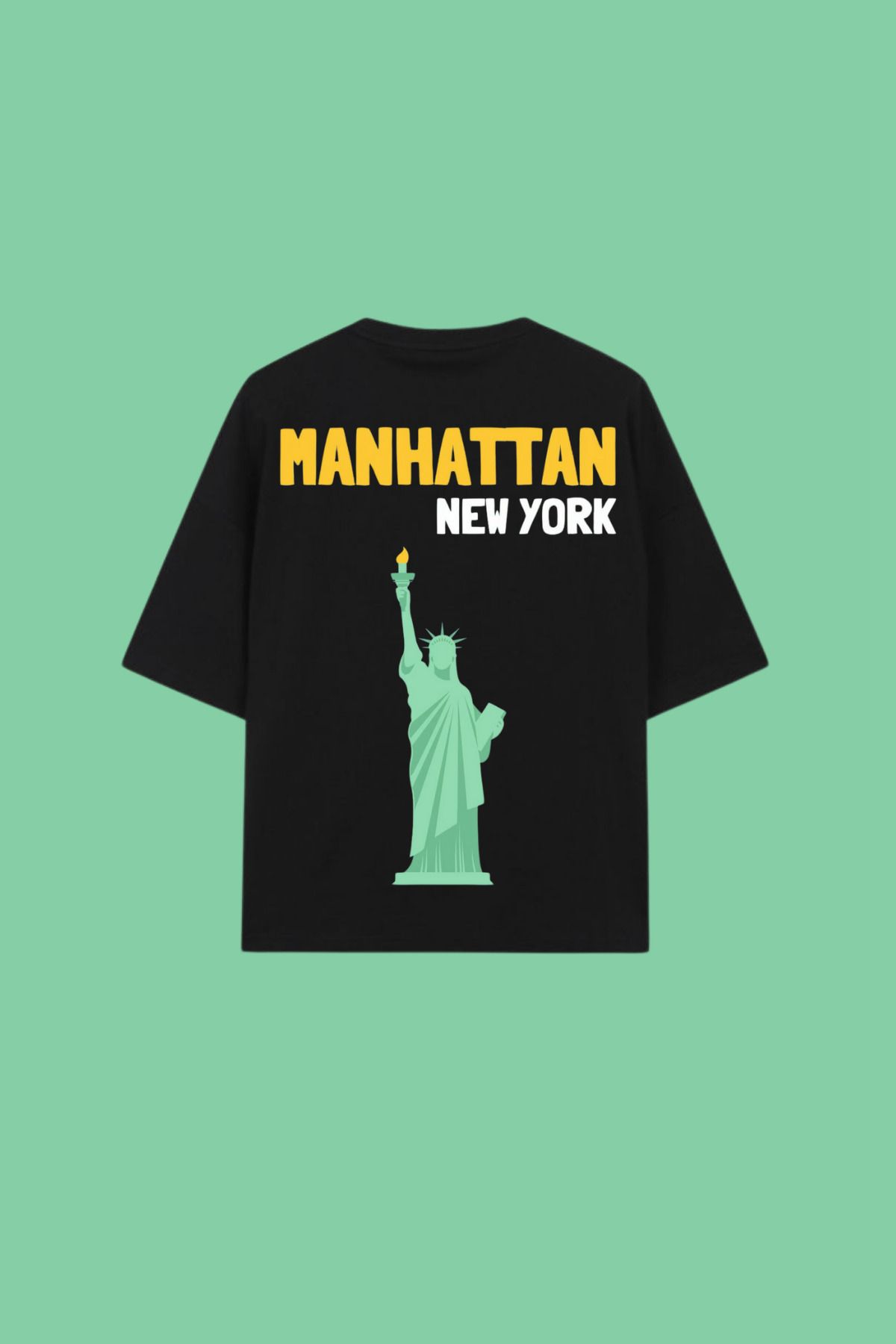 Dupe Design MANHATTAN NEW YORK Baskılı Oversize T-shirt