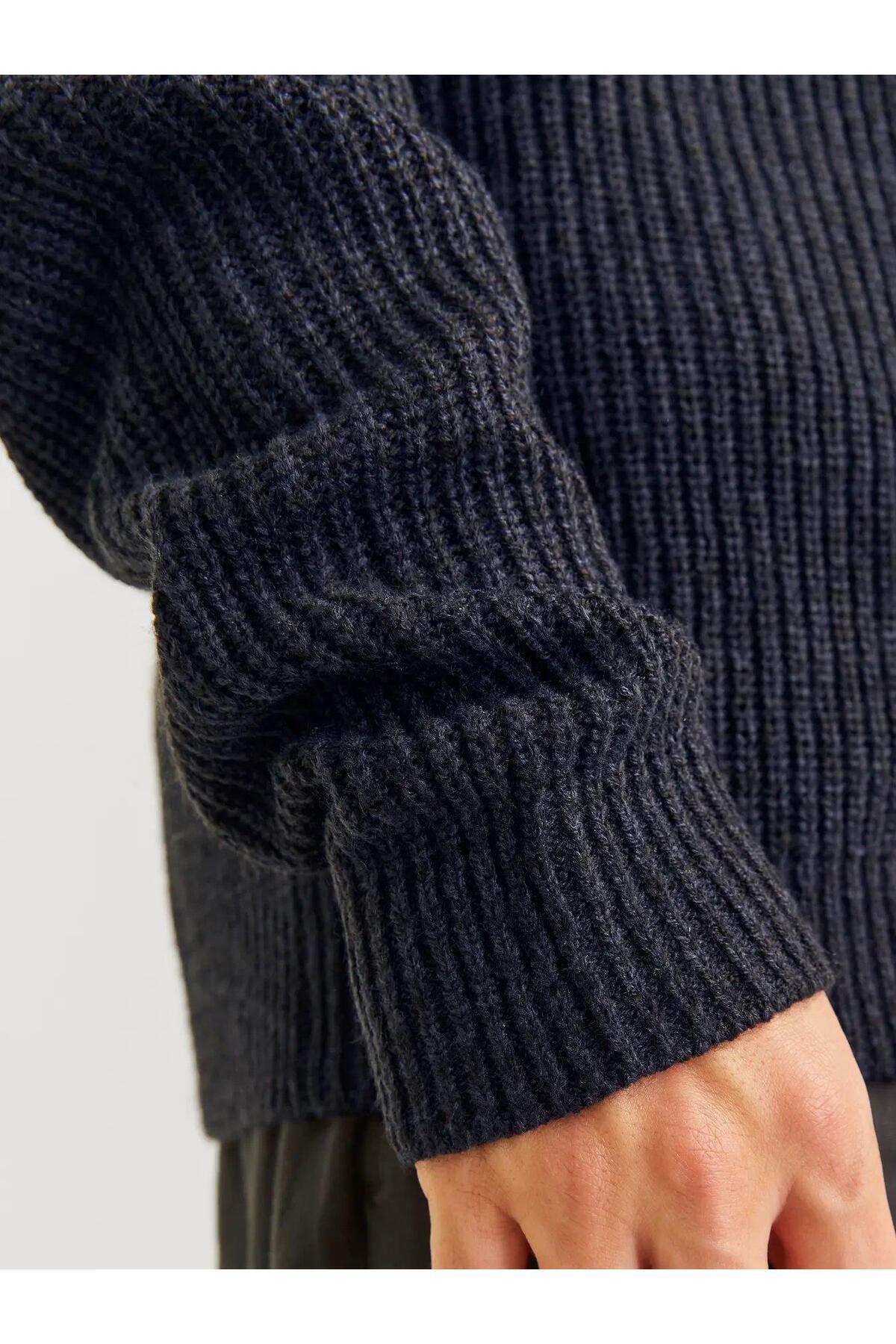 ژاکت کشی مردانه راسته آستین بلند | جک اند جونز Jack & Jones 12257483-NA - تصویر 4