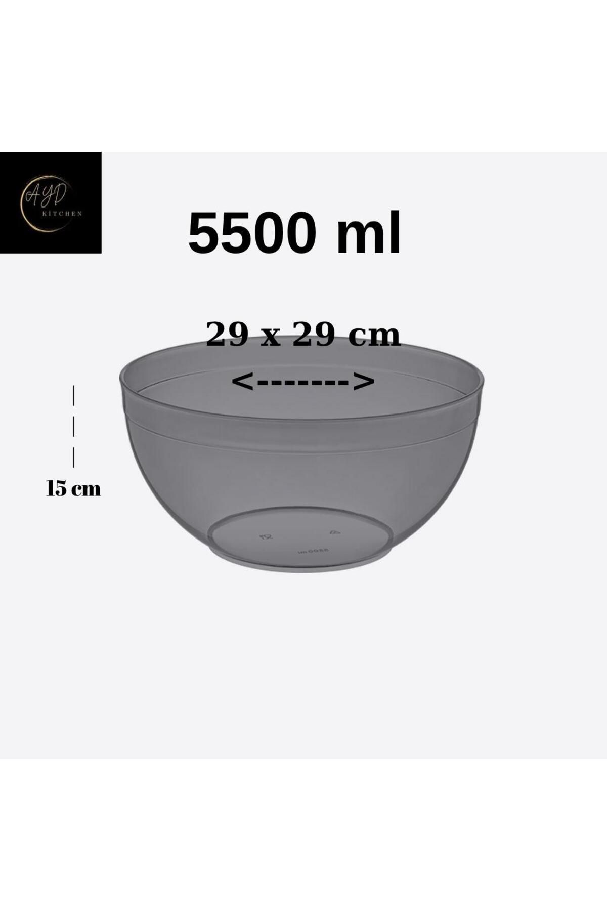Ayd Kitchen Yuvarlak Kase,Salata,Sebze,Meyve,Servis Kasesi 5500 ml
