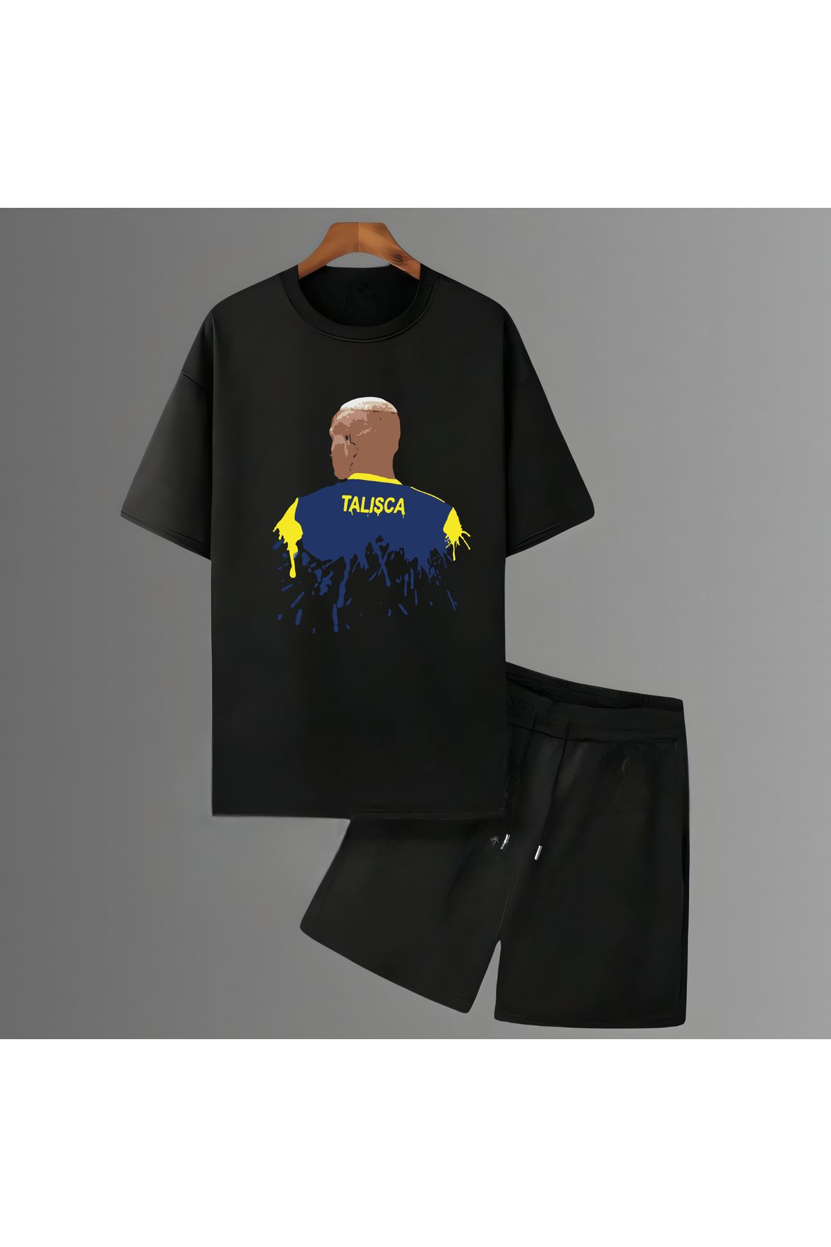 Biy Store Talisca fotoğraf futbol forma baskılı unisex kısa kollu tişört regular fit t-shirt şort takımı