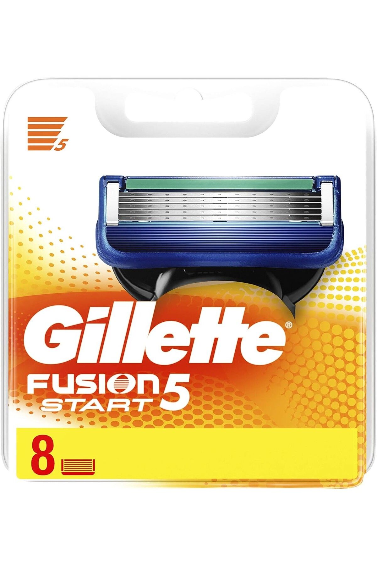Gillette Fusion5 Start Yedek Erkek Tıraş Bıçağı 8'li - Diş Beyazlatıcı Köpük Hediye
