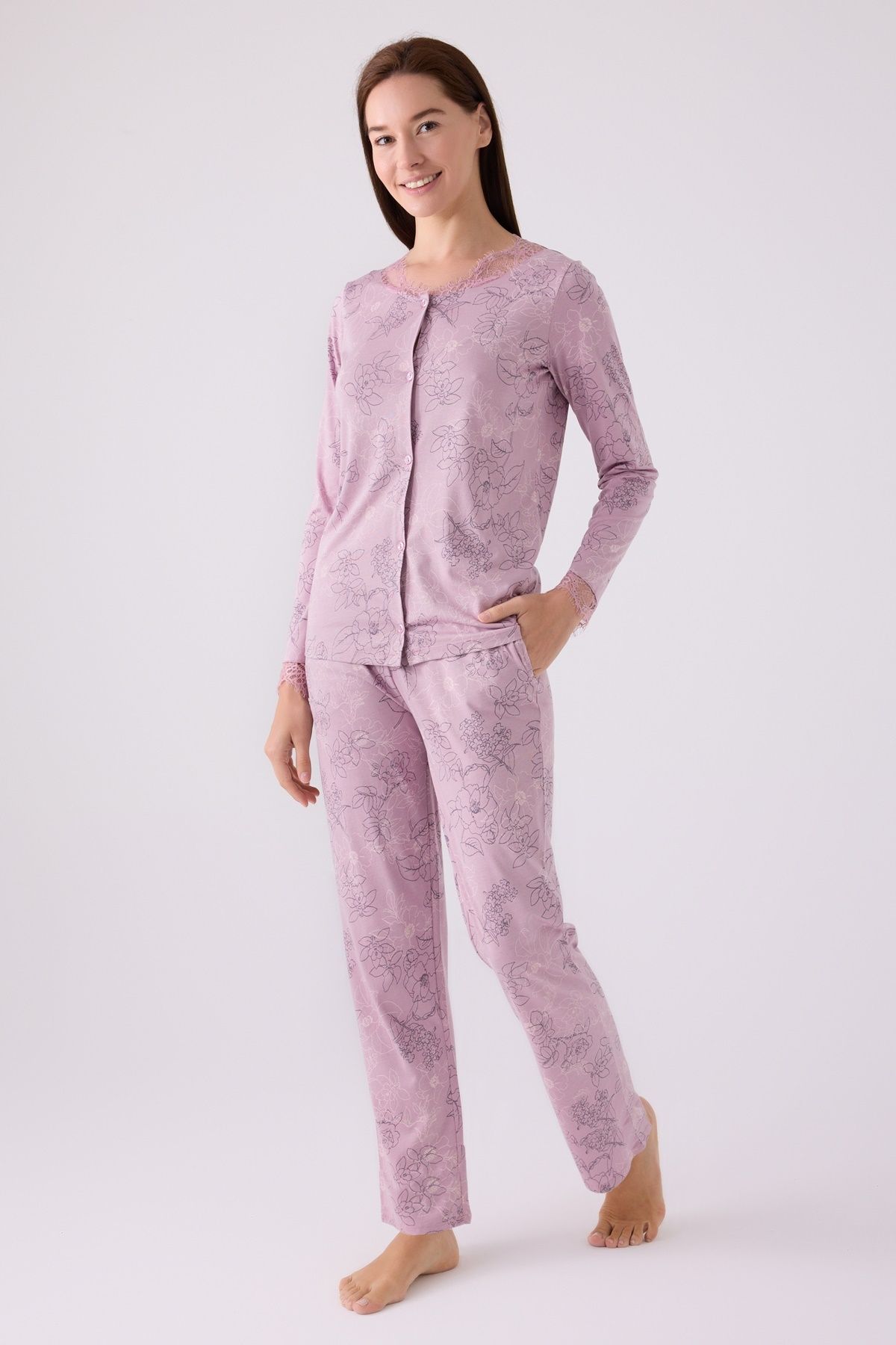Pierre Cardin İkili Pijama Takım Açık Gül Kurusu - Süprem - 2Li Takım