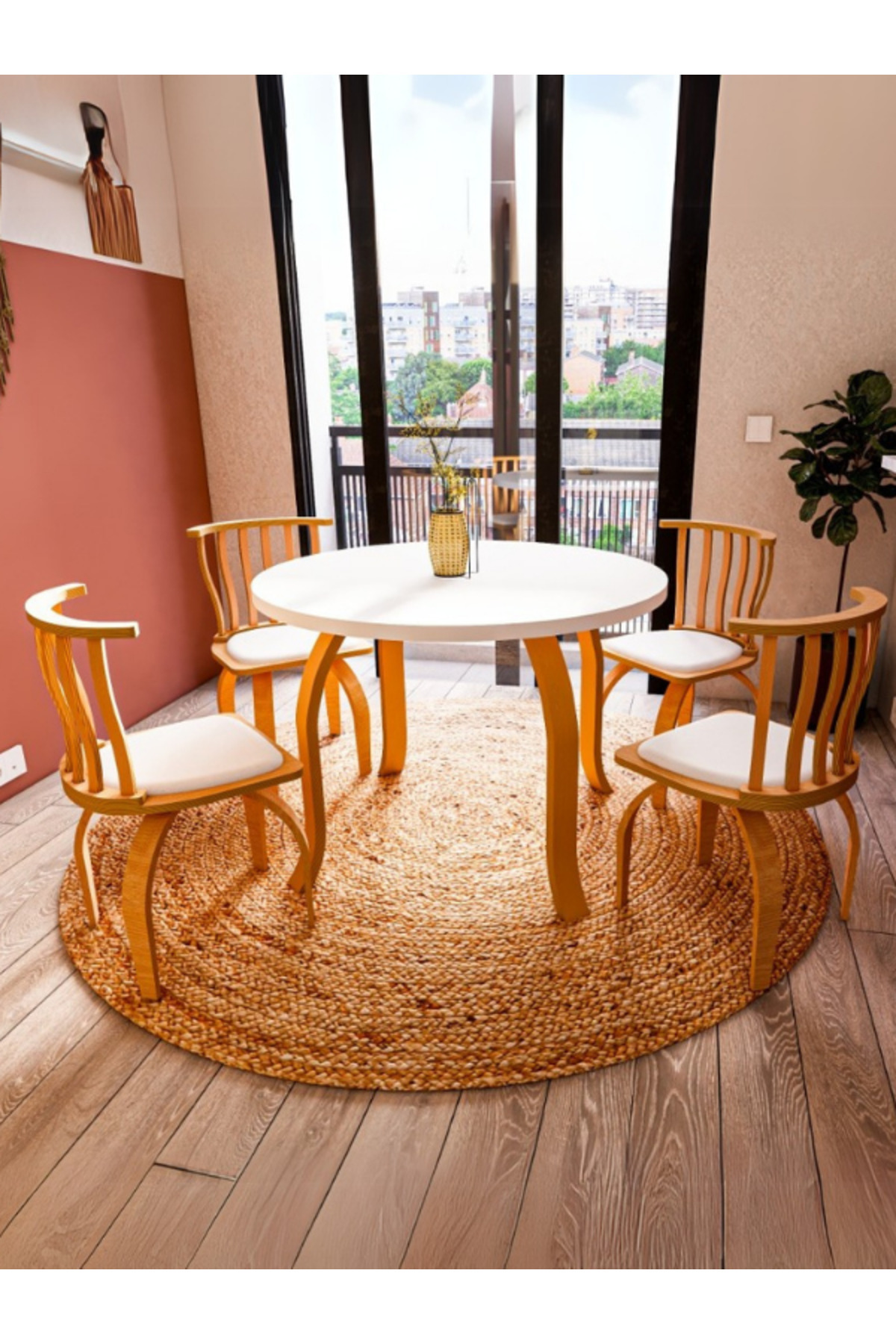 BebeK on For Weltwood Kelebek 4 Kişilik Yemek Masa , 36mm Mdf Tabla, Kayın Ağacı Ayaklı, Sandalye Hariç.