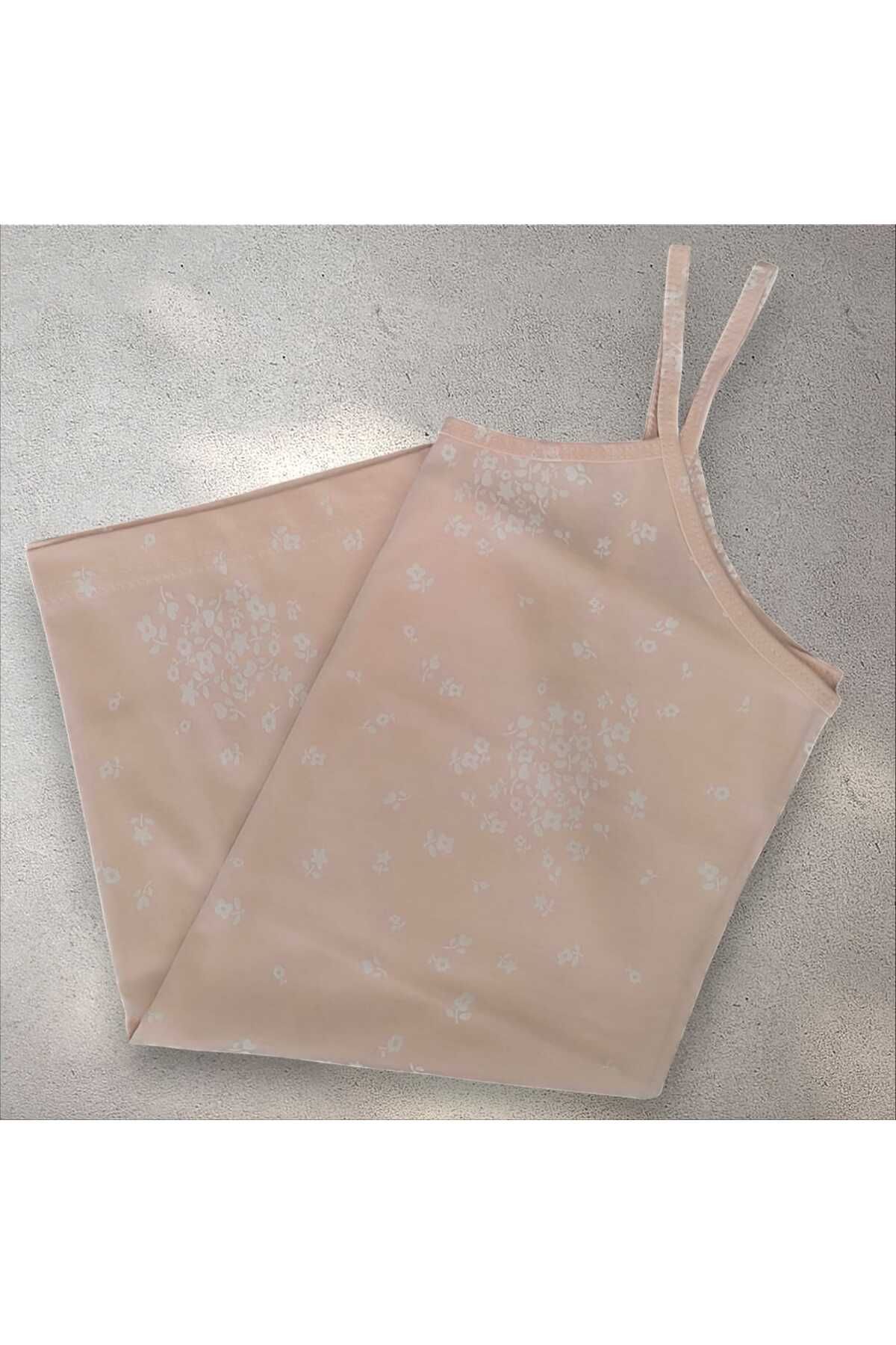 ESTA STORE küçük çiçek desenli ip askılı atlet