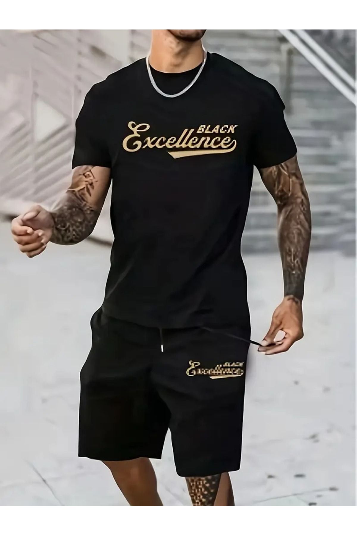 PAVRO Unisex erkek takım oversiz kesim rahat kalıp kaliteli ürün geniş kalıp şortlu