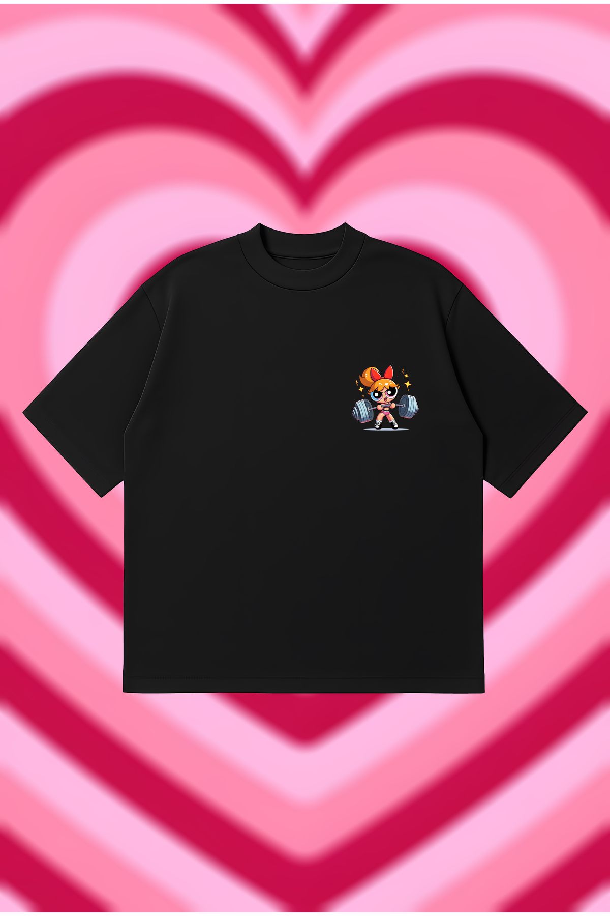 PURE POWER Powerpuff Girls Blossom Spor Boxy Fit Oversize Unisex Tshirt – Baskılı Tişört | Streetwear