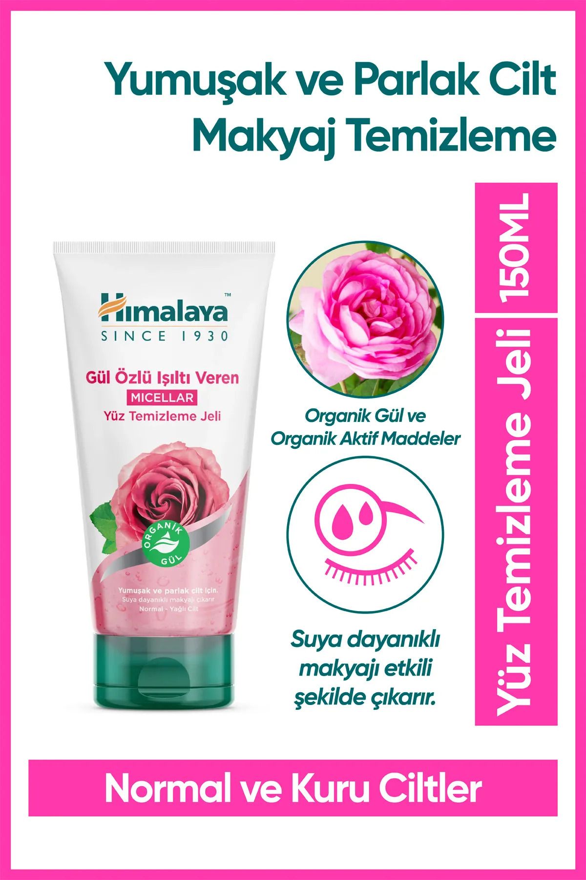 Himalaya İthal himalaya gül özlü mıcellar yüz temizleme jeli