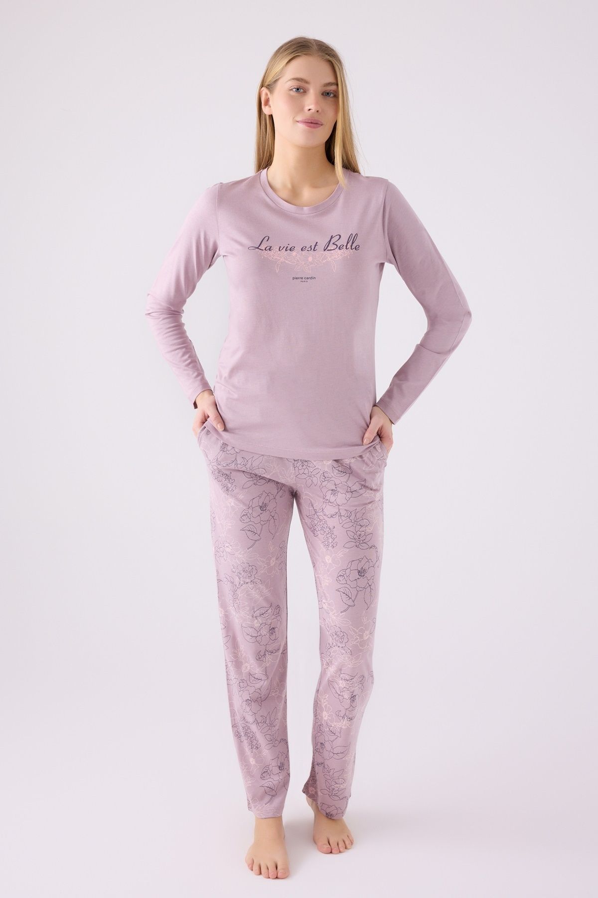 Pierre Cardin İkili Pijama Takım Açık Gül Kurusu - Süprem - 2Li Takım