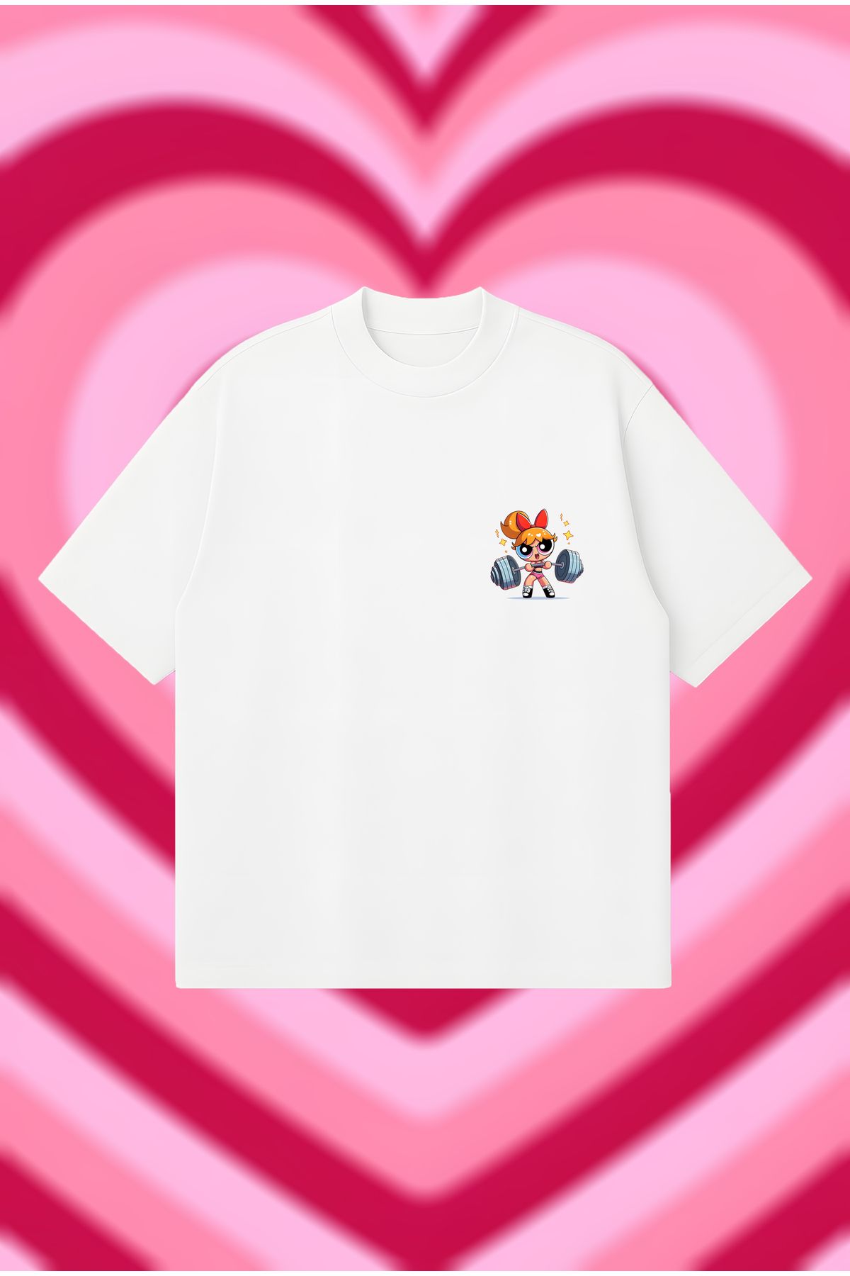 PURE POWER Powerpuff Girls Blossom Spor Boxy Fit Oversize Unisex Tshirt – Baskılı Tişört | Streetwear