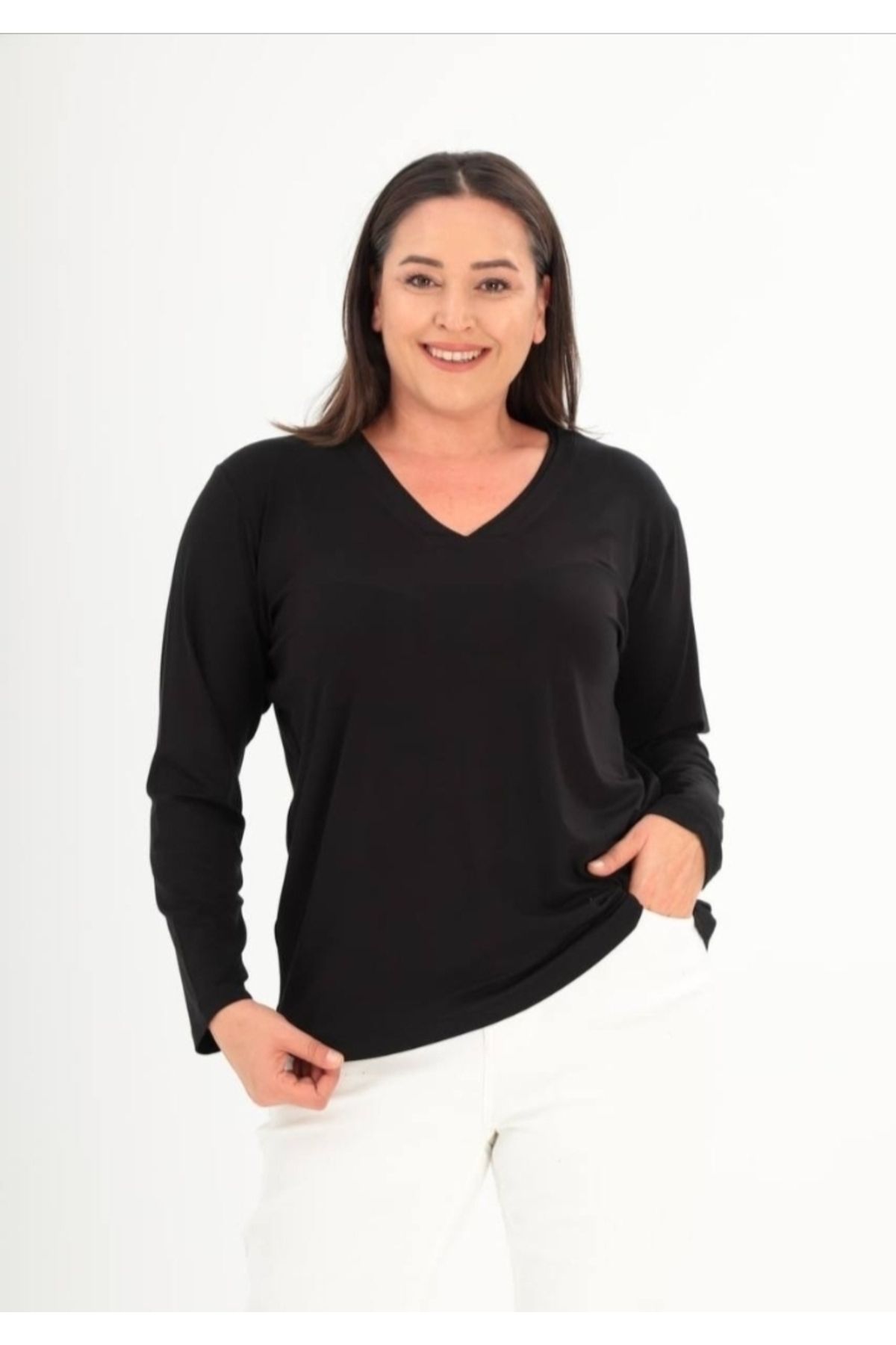 sümel butik Büyük Beden Yeni Sezon penye Rahat Esnek Bluz