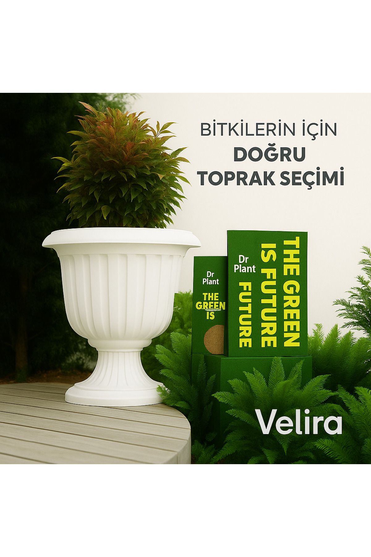 velira Nergis 3,4 Litre Saksı ve 3 Litre Toprak Seti