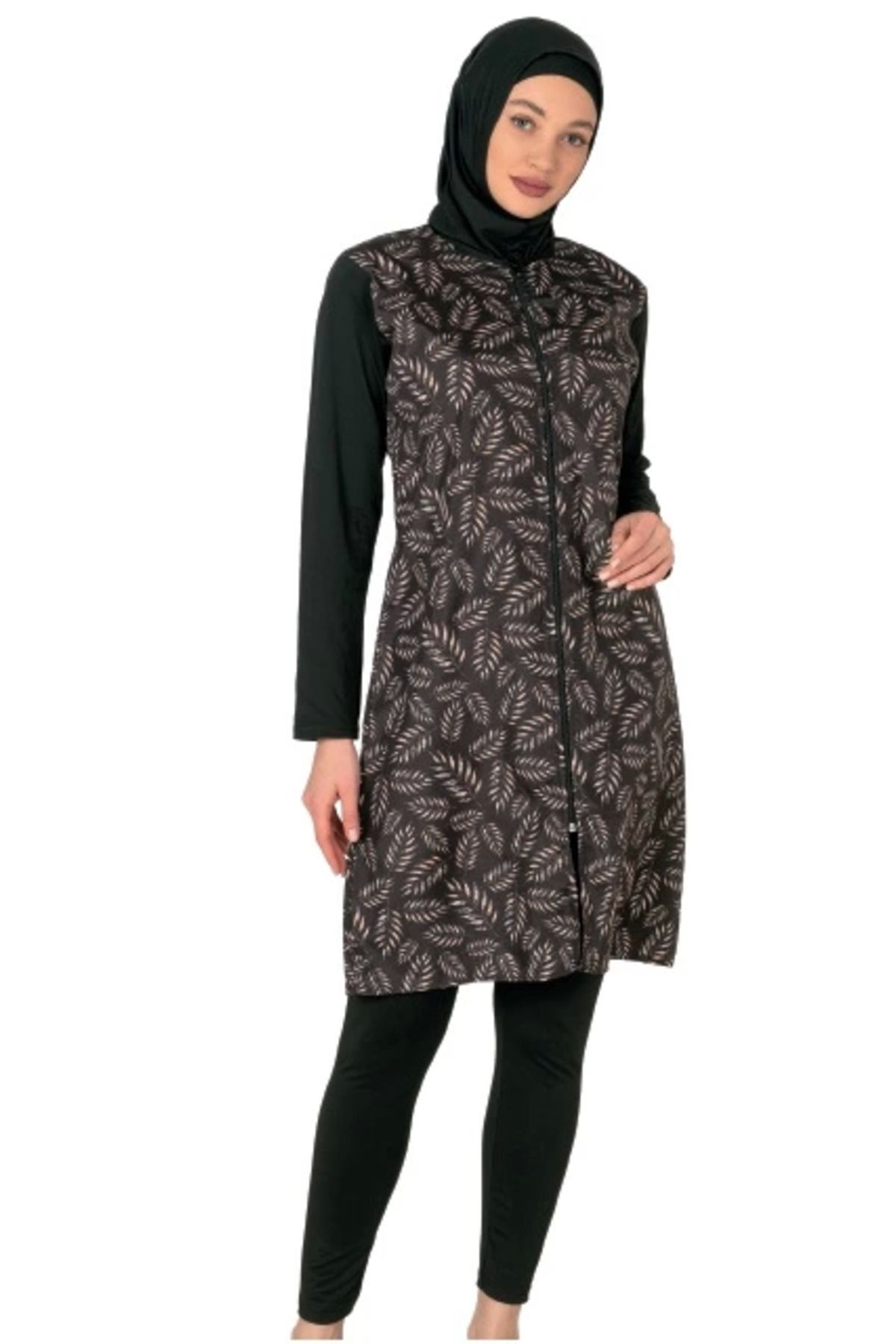 Moda Şahsenem Fantasy 3439 Desenli Tesettür Mayo