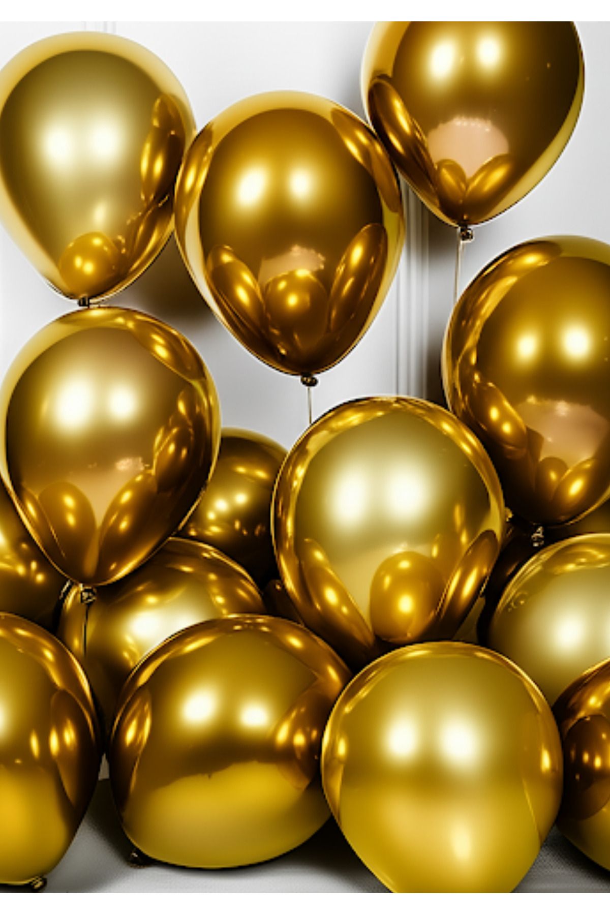 Baloncu Dede 10 Adet Metalik Gold Parlak Balon Doğum Günü Kutlama Süs ve Malzemesi