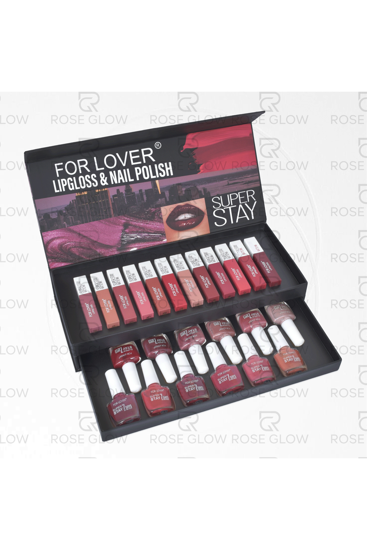 طقم مكياج ® المتكامل "super Stay" | 12 ملمع شفاه س...